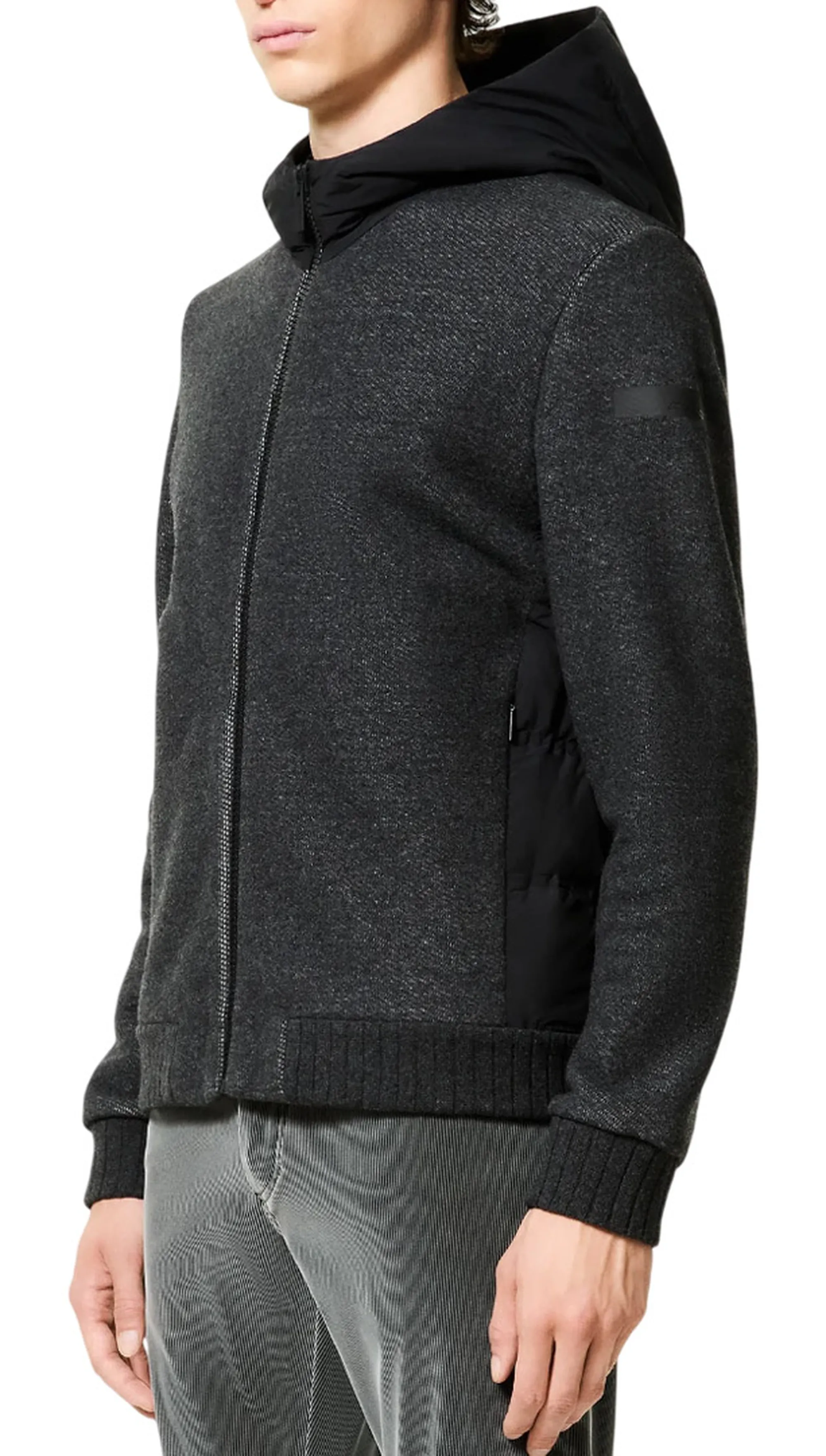 Rrd B'Giubbino Woolharrd Duck Hood Zip Soft' Black W25188 162319