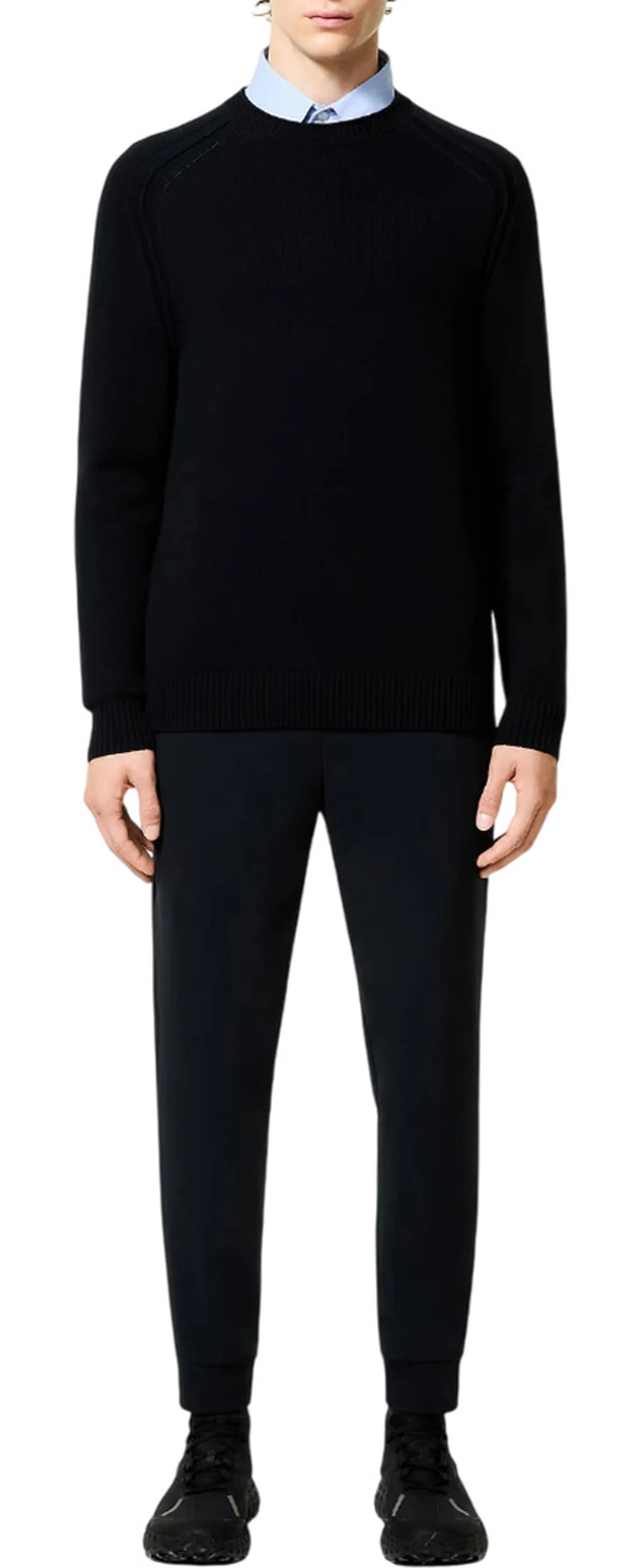 Rrd Maglia Cotton Plain Round Blue Black W25140 157739