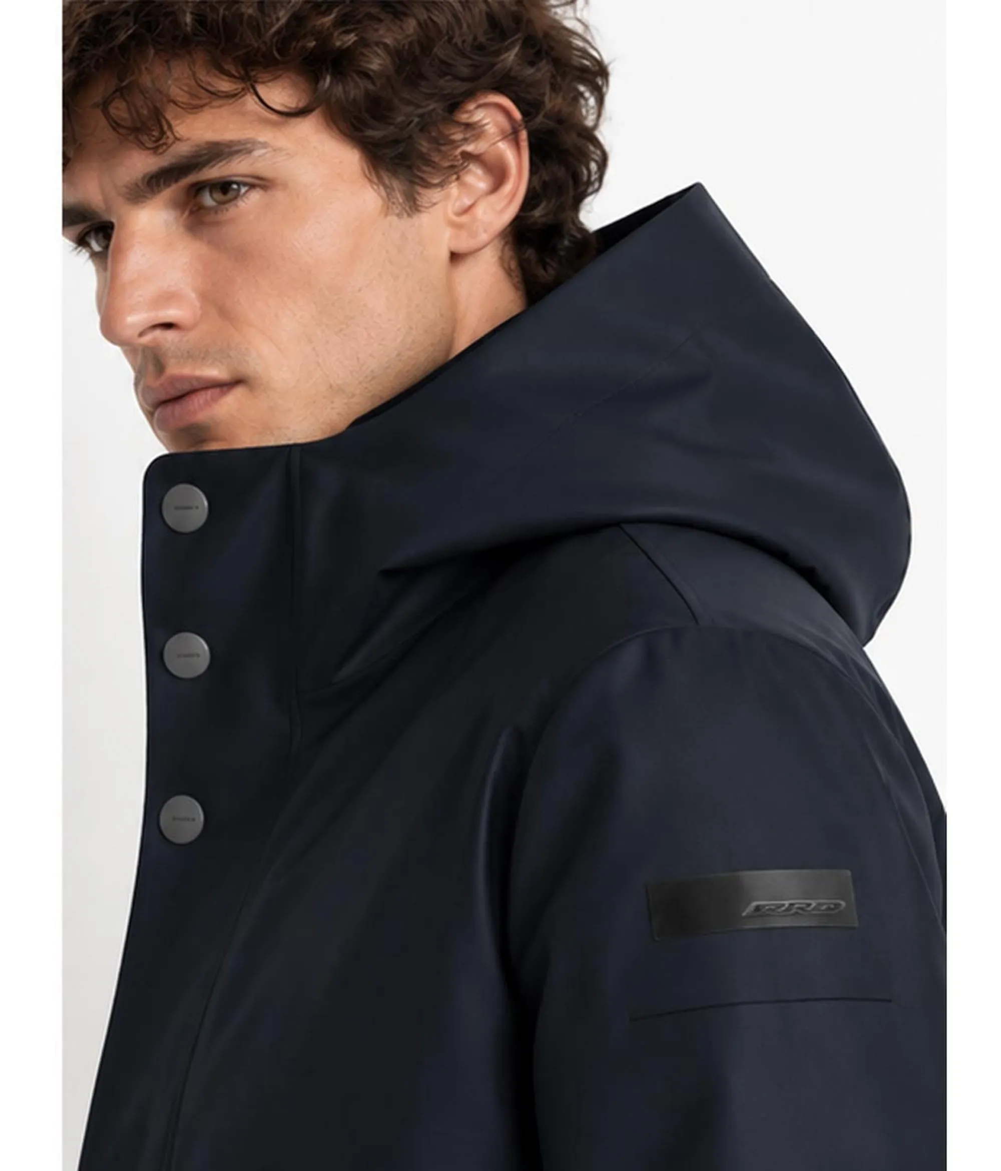 Rrd B'Double Rubber Floating Parka' Blue Black W26012 190428