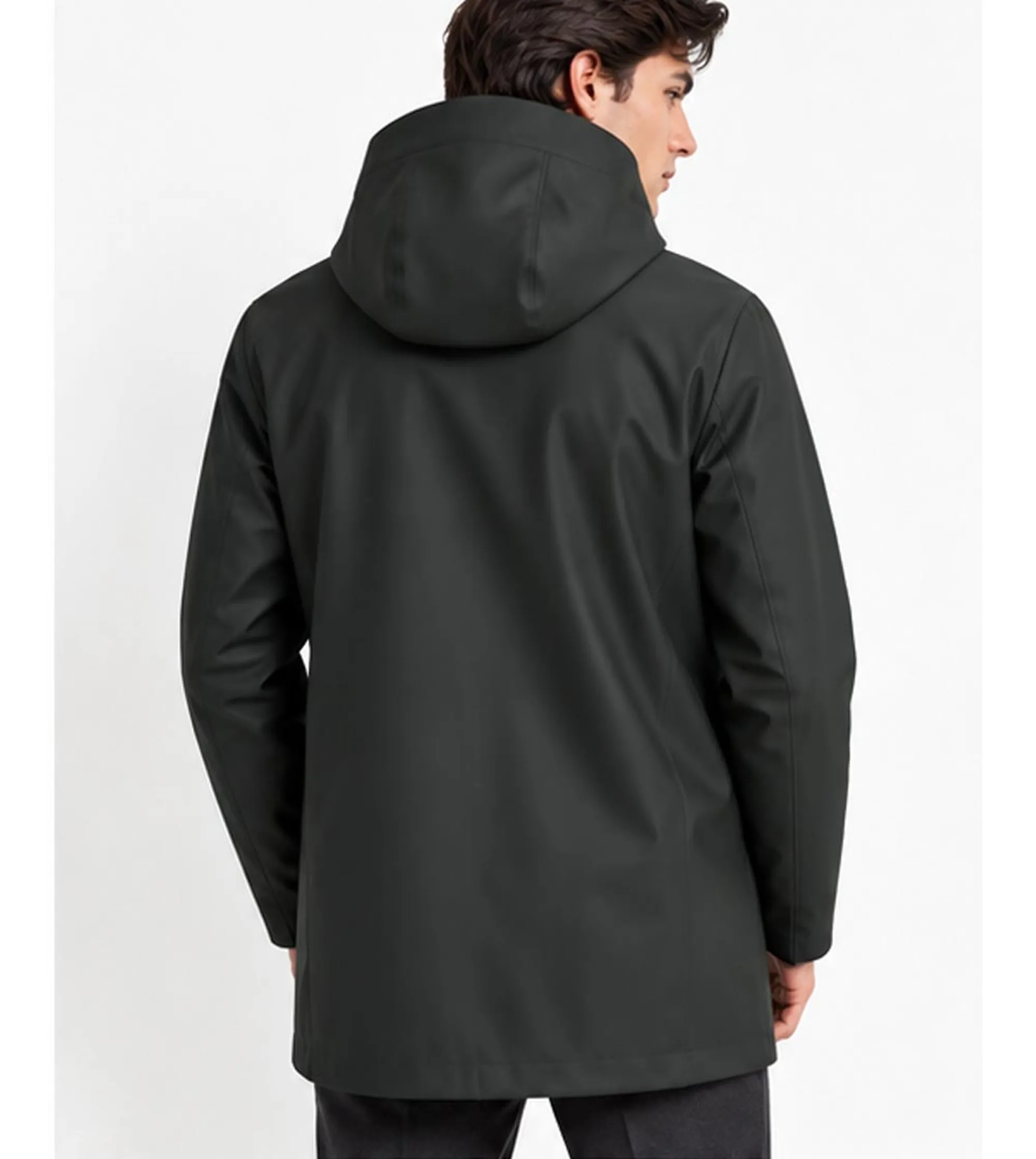 Rrd B'Double Rubber Floating Parka' Forest Green W26012 190432
