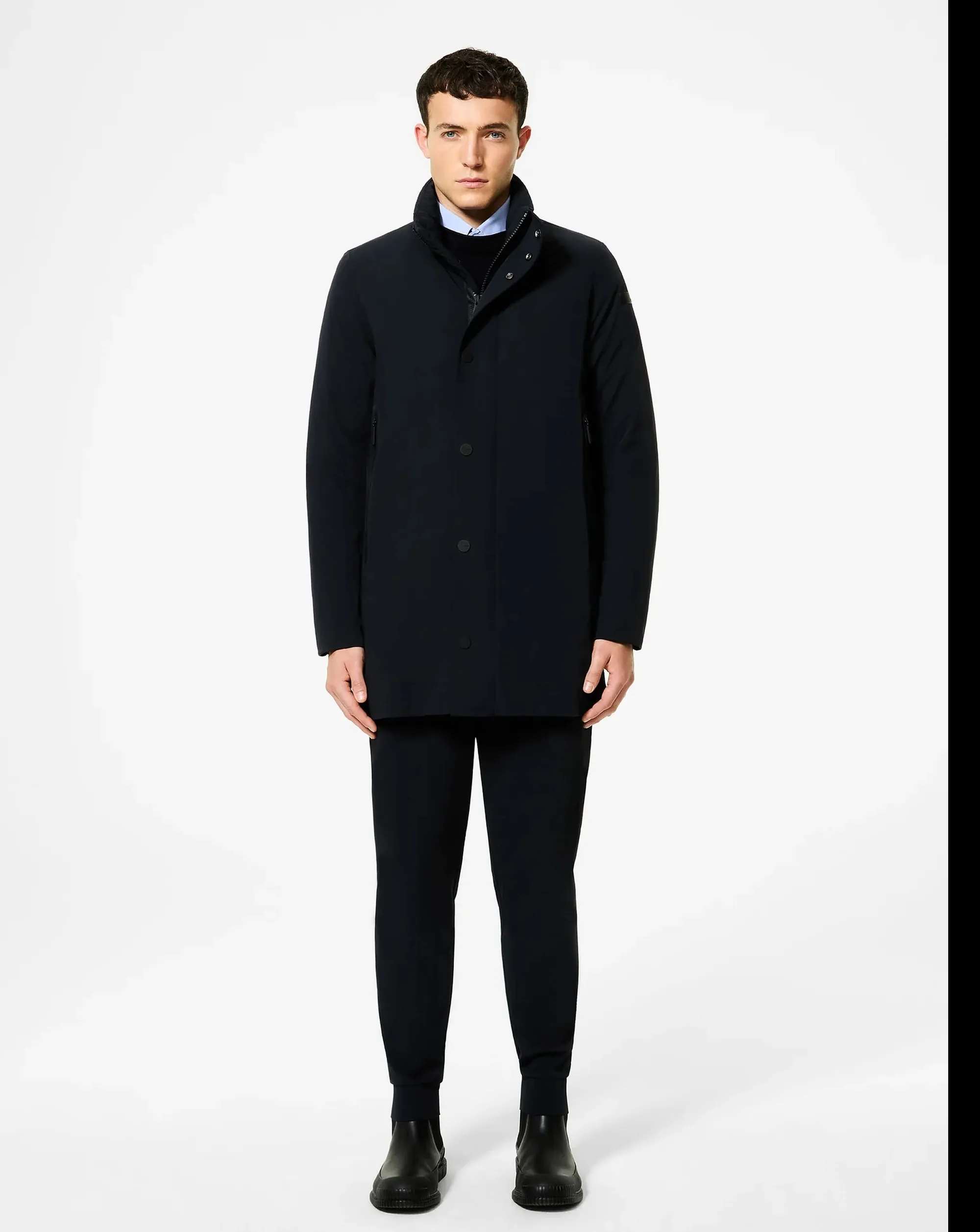 Rrd B'Parka Montecristo Floating Raincoat' Blue Black W25060 157204