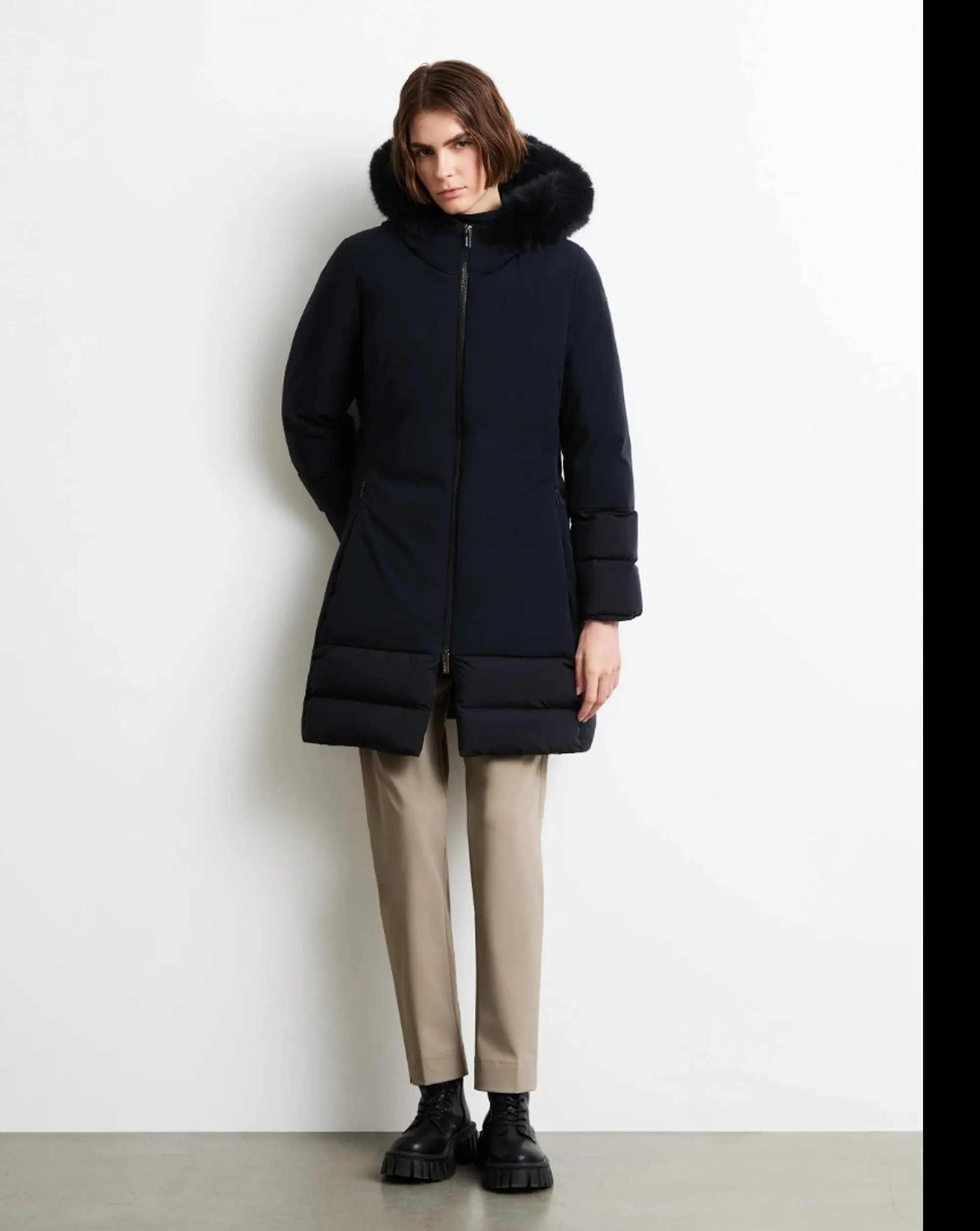 Rrd B'Parka Montecristo Hybrid Long Fur' Blue Black W26507F 198589