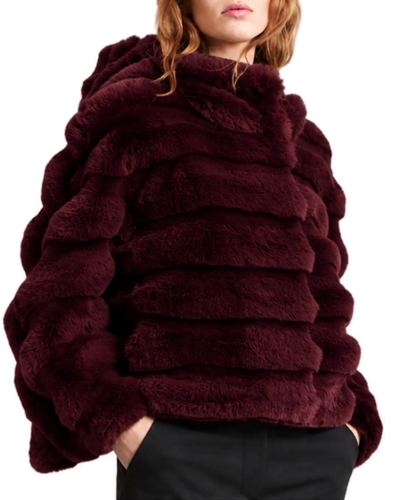 Rrd Pelliccia Court K Hood Wom Burgundy W26574 200298