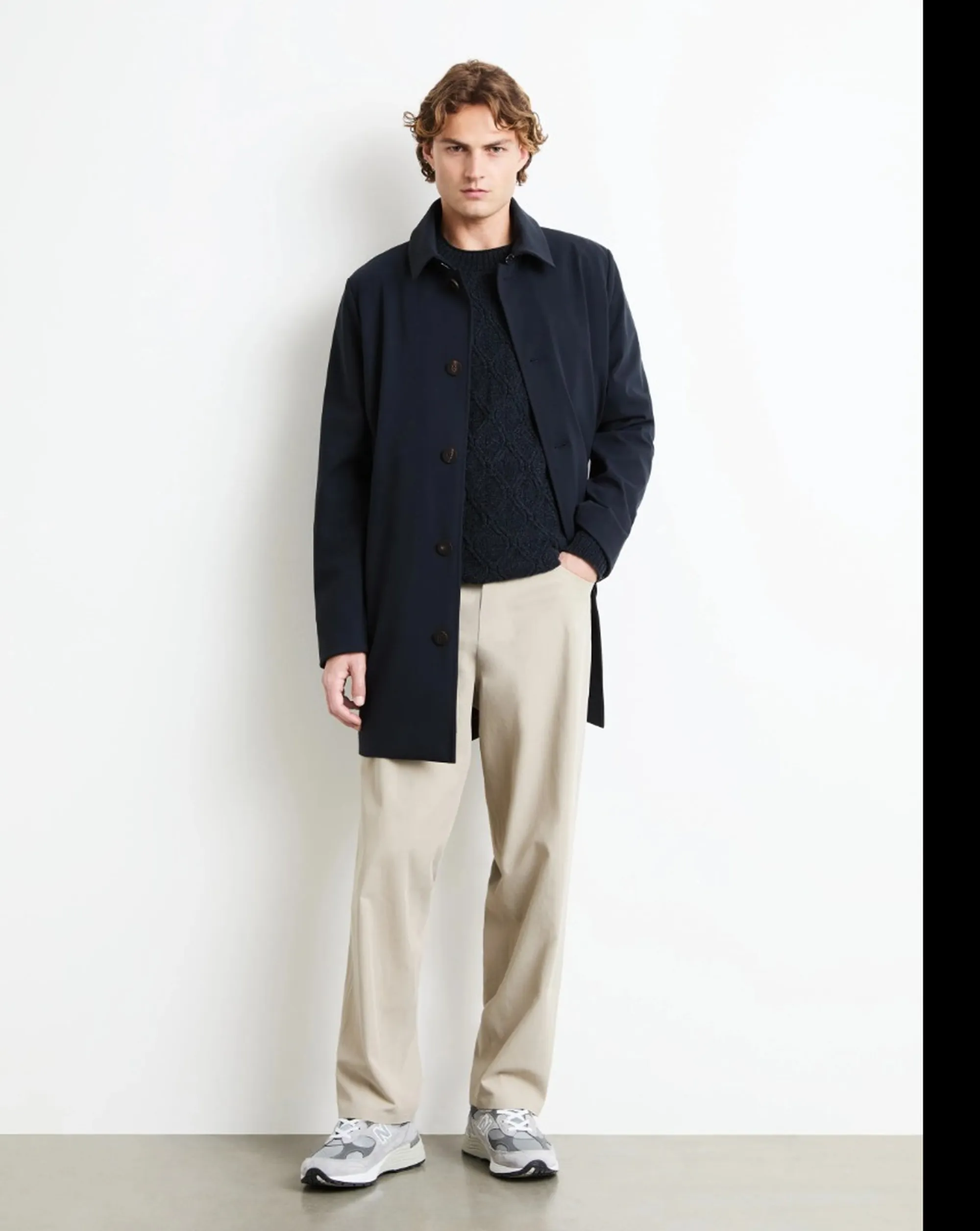 Rrd B'Winter Soft Touch Thermo Trench' Blue Black W26043 190485