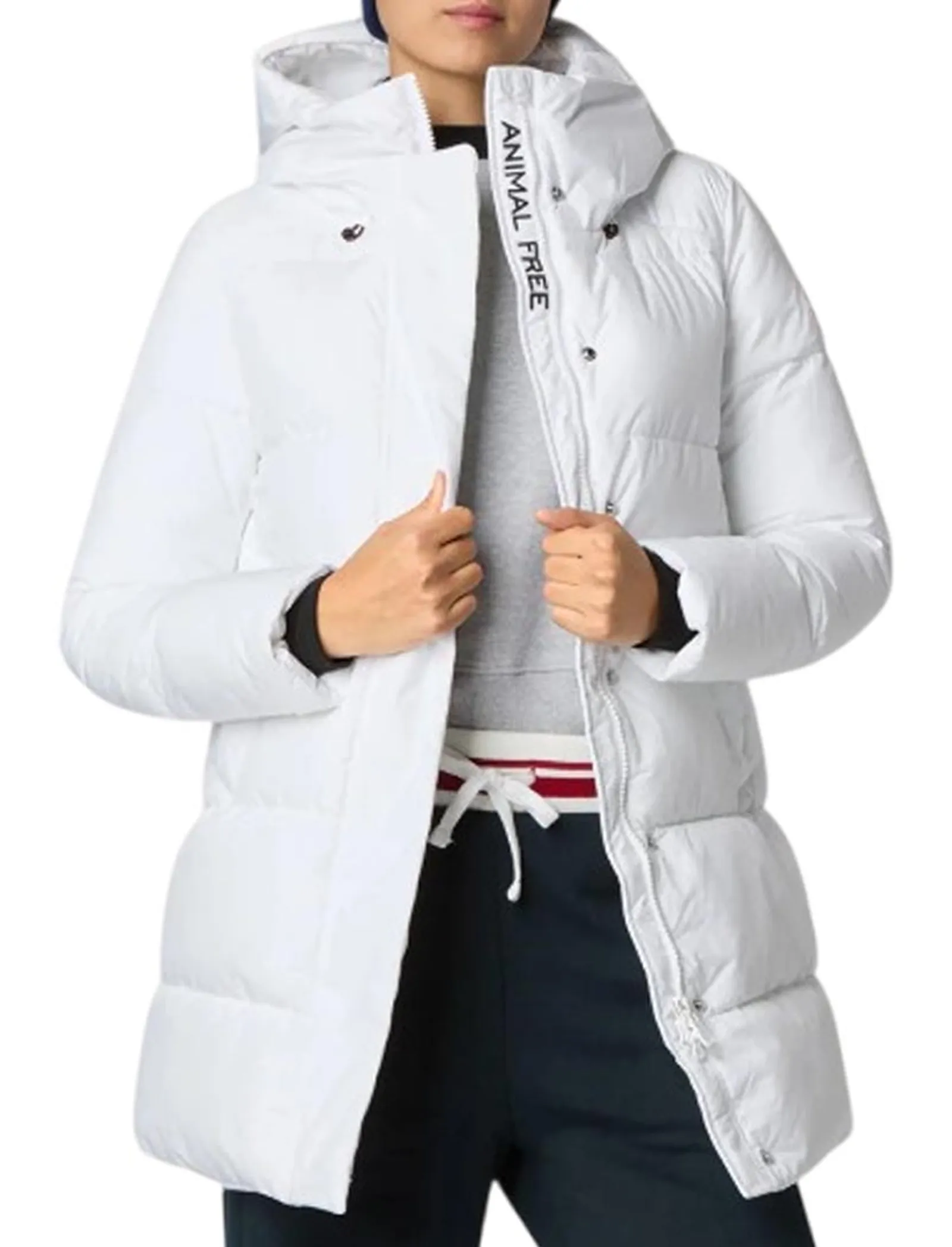 Save The Duck Parka Bethany Bianco P40998Wleaf21 160553