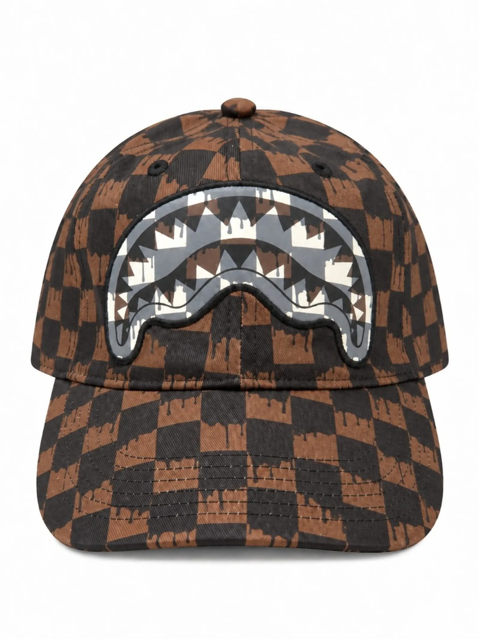 Sprayground Cappello Drip Check Shark Marrone Sp15058Brwn 189327