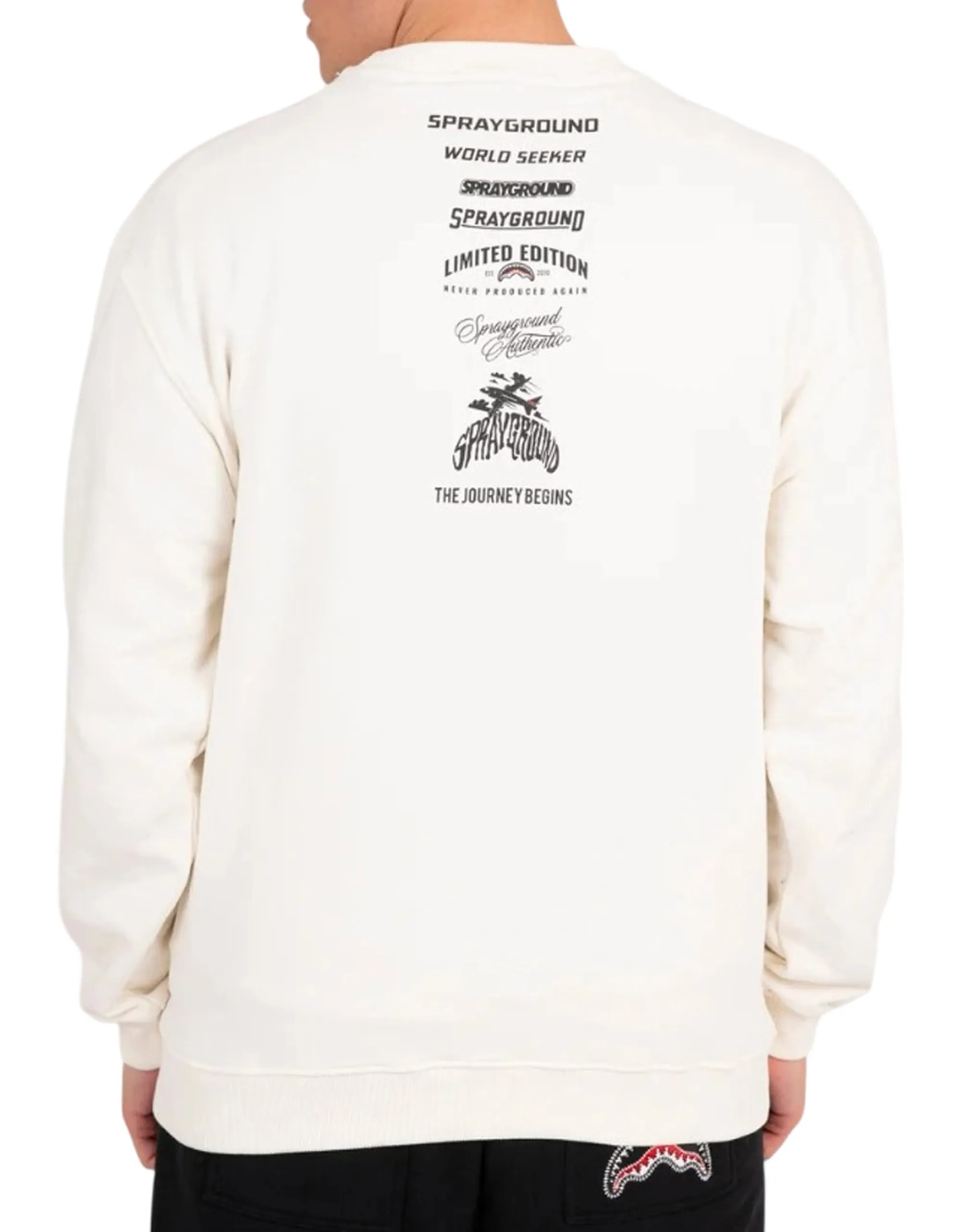 Sprayground B'All The Sprayground Regular Crewneck' Ivory Sp938Givo 188826