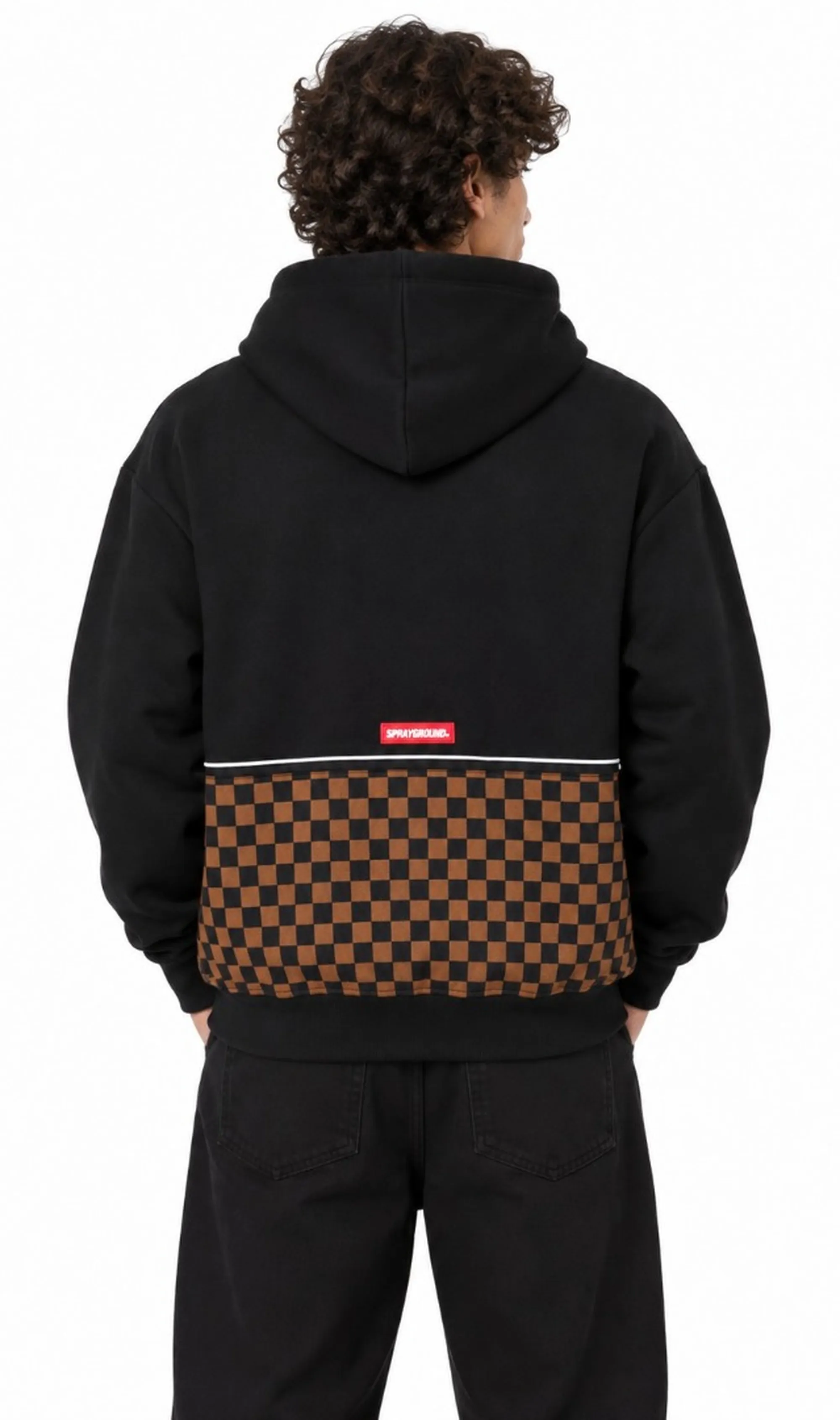 Sprayground Felpa Checkered Contrast Comfy Nero Sp933G 189447