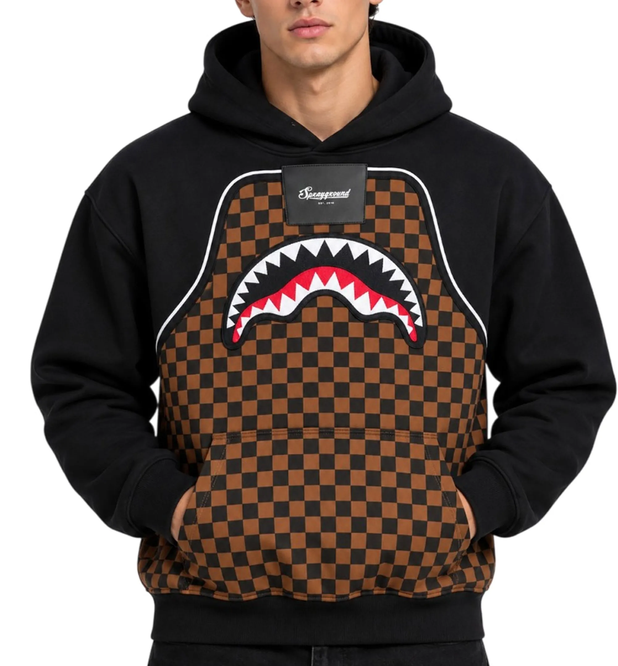 Sprayground B'Checkered Contrast Comfy Hoodie' Black Sp933G 189861