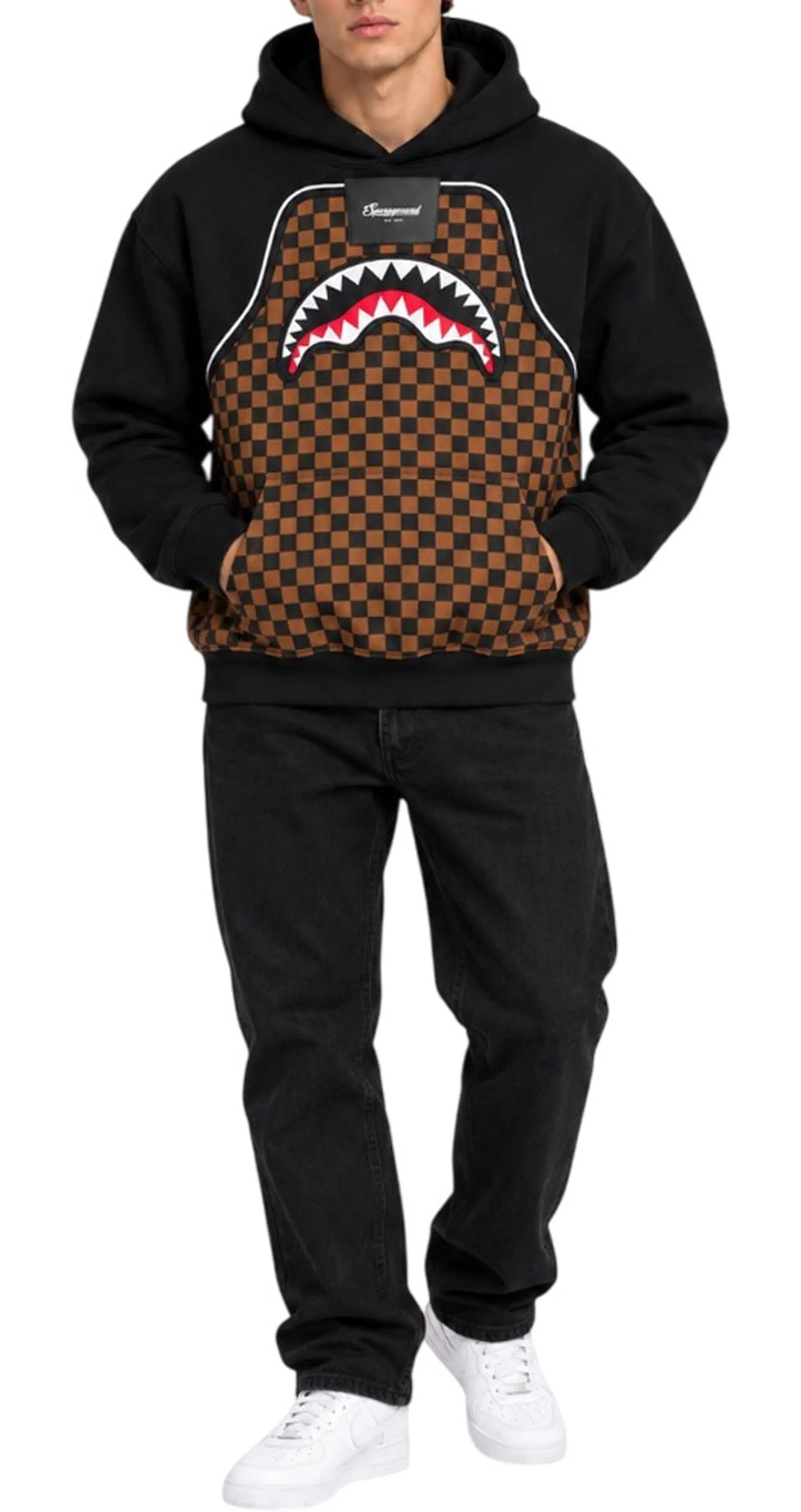 Sprayground B'Checkered Contrast Comfy Hoodie' Black Sp933G 189863