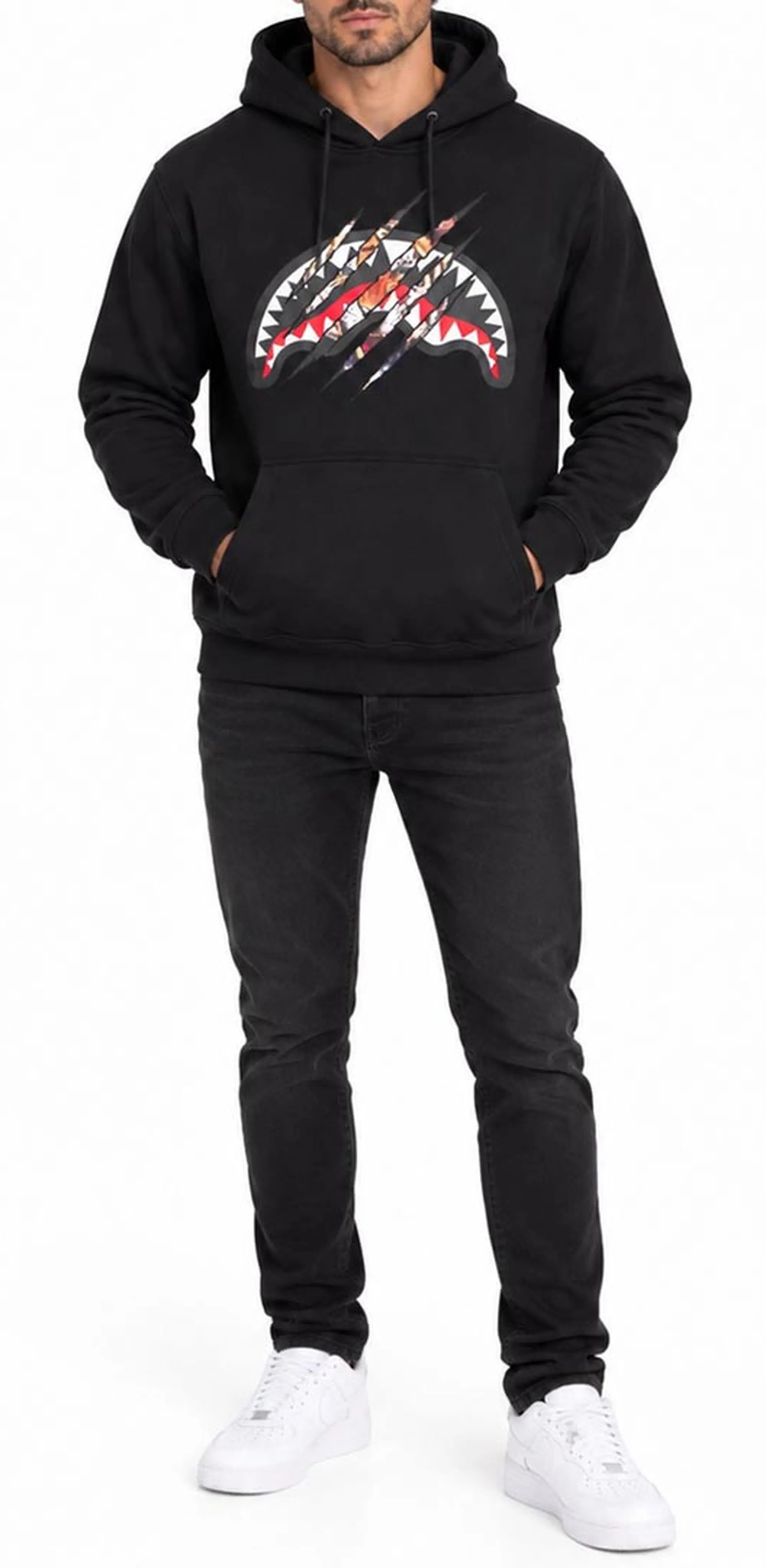 Sprayground Felpa Scratched Regular Nero Sp961Gblk 189391