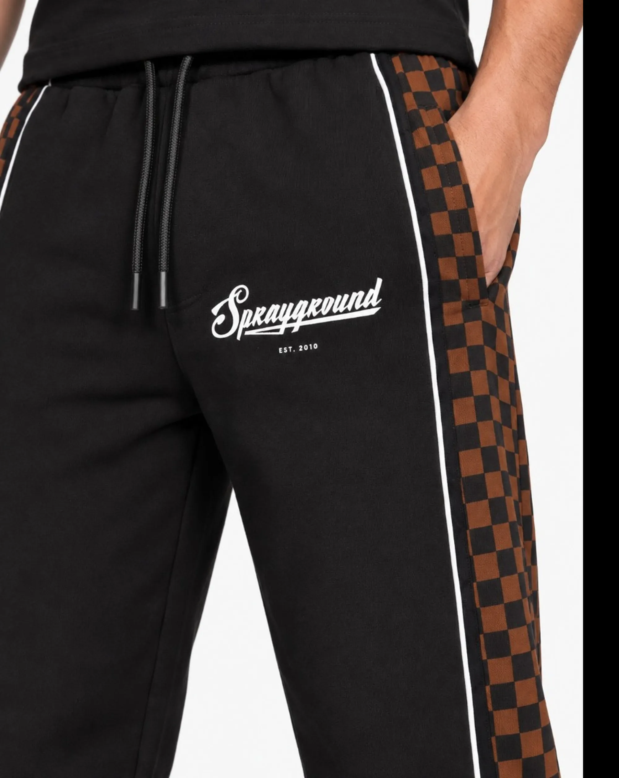 Sprayground Pantalone Checkered Contrast Over Nero Sp934G 189418