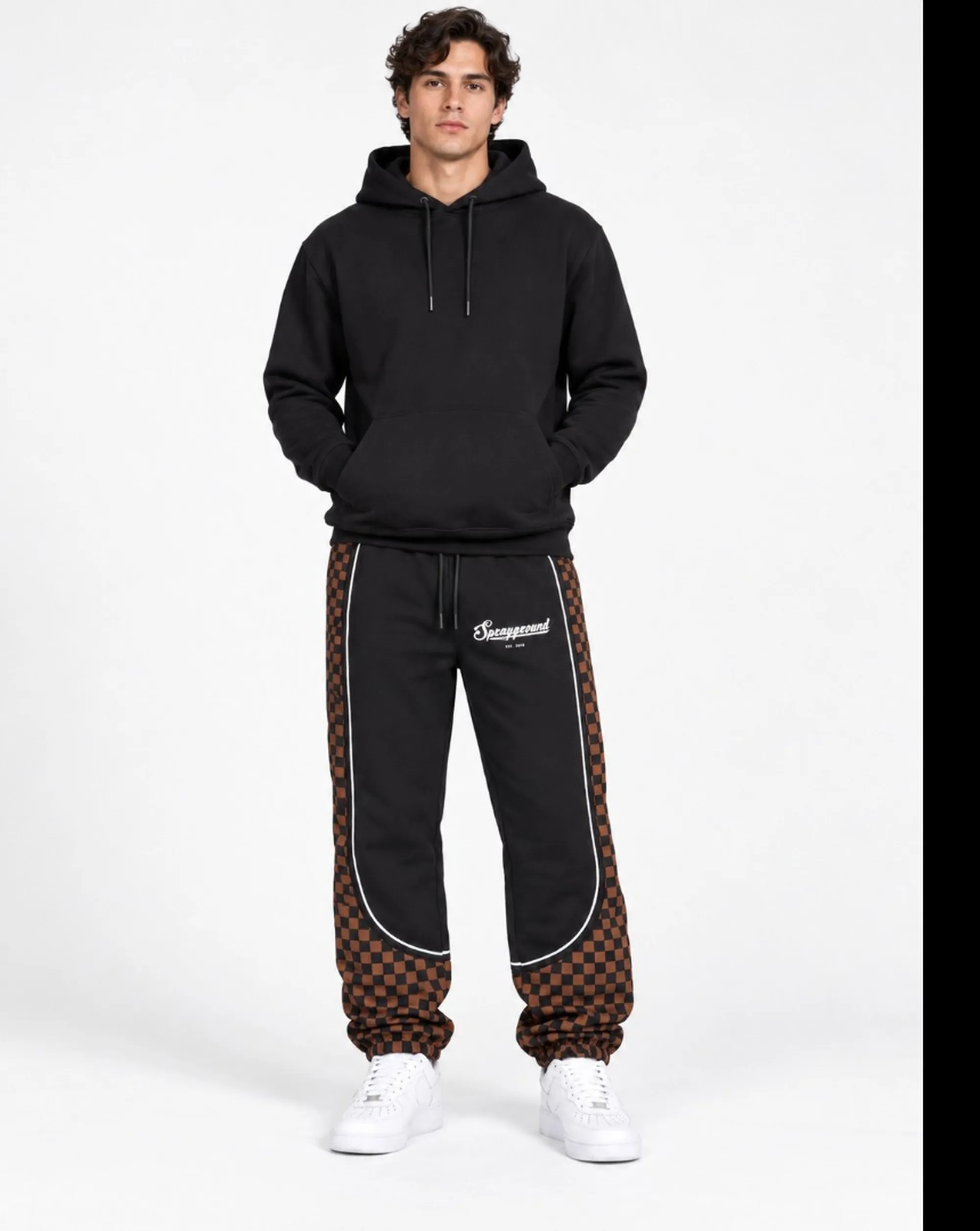 Sprayground Pantalone Checkered Contrast Over Nero Sp934G 189420