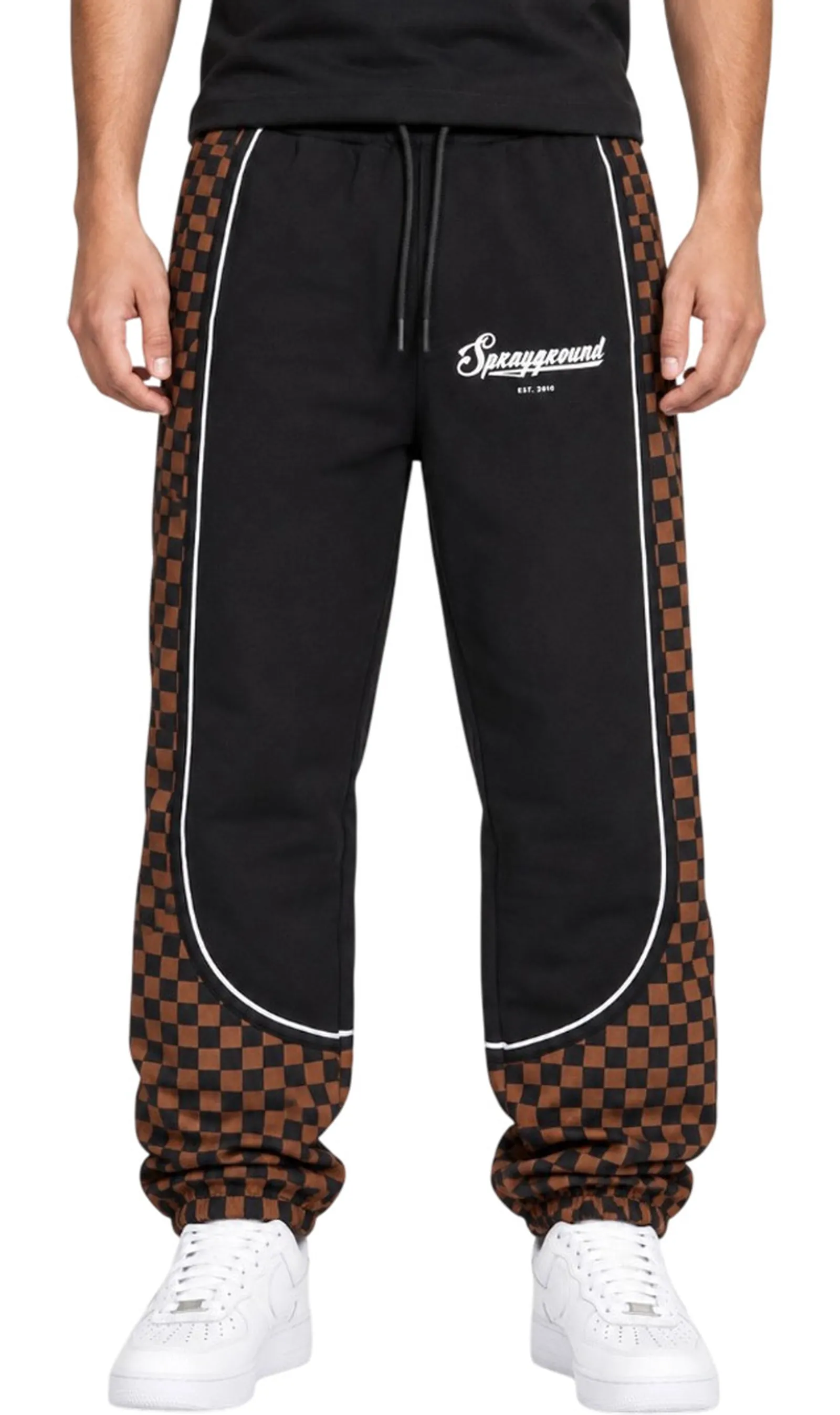 Sprayground Pantalone Checkered Contrast Over Nero Sp934G 190074