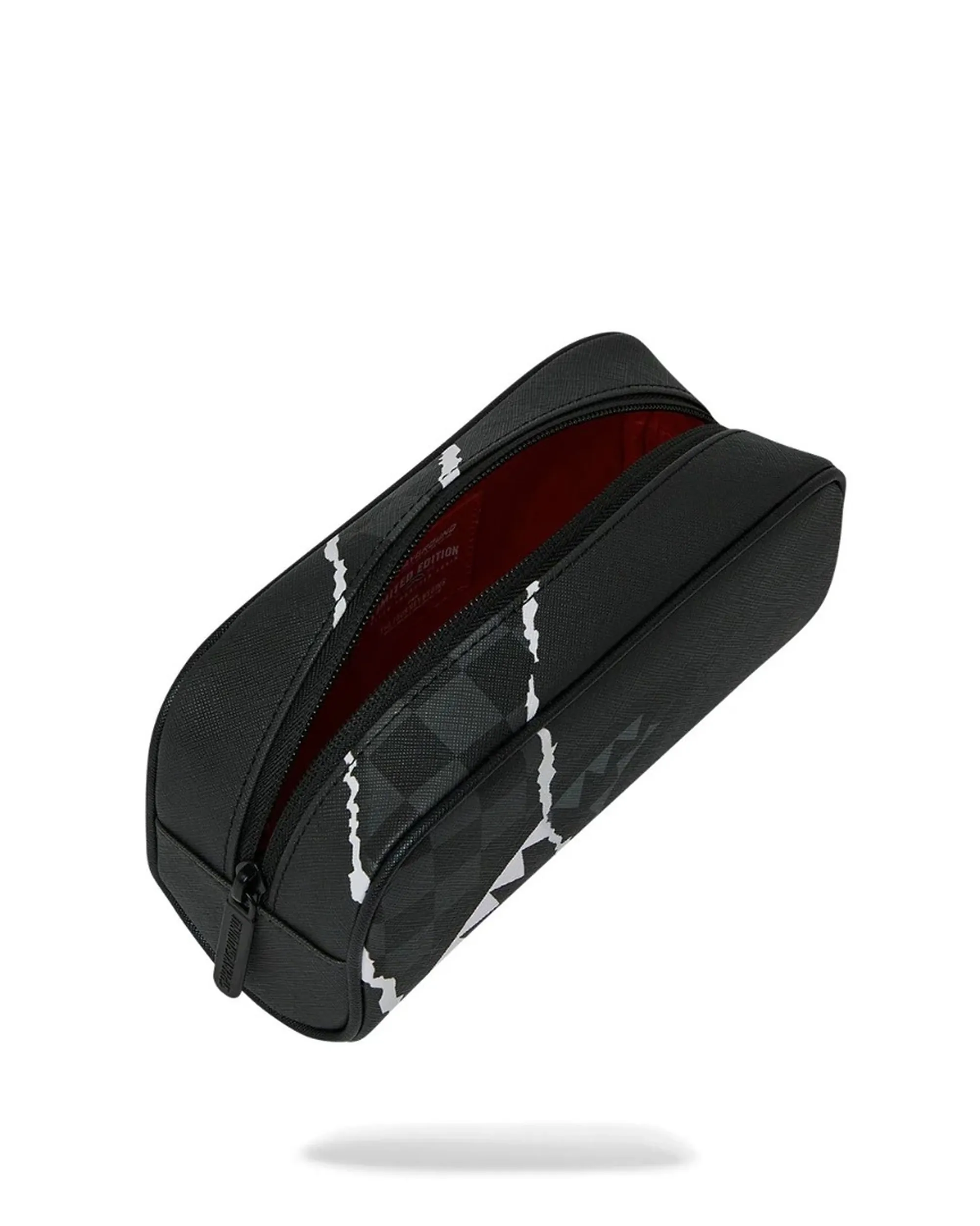Sprayground B'Center Rip Revealing Gray Check Pouch' Black 910B9354Nsz 188768