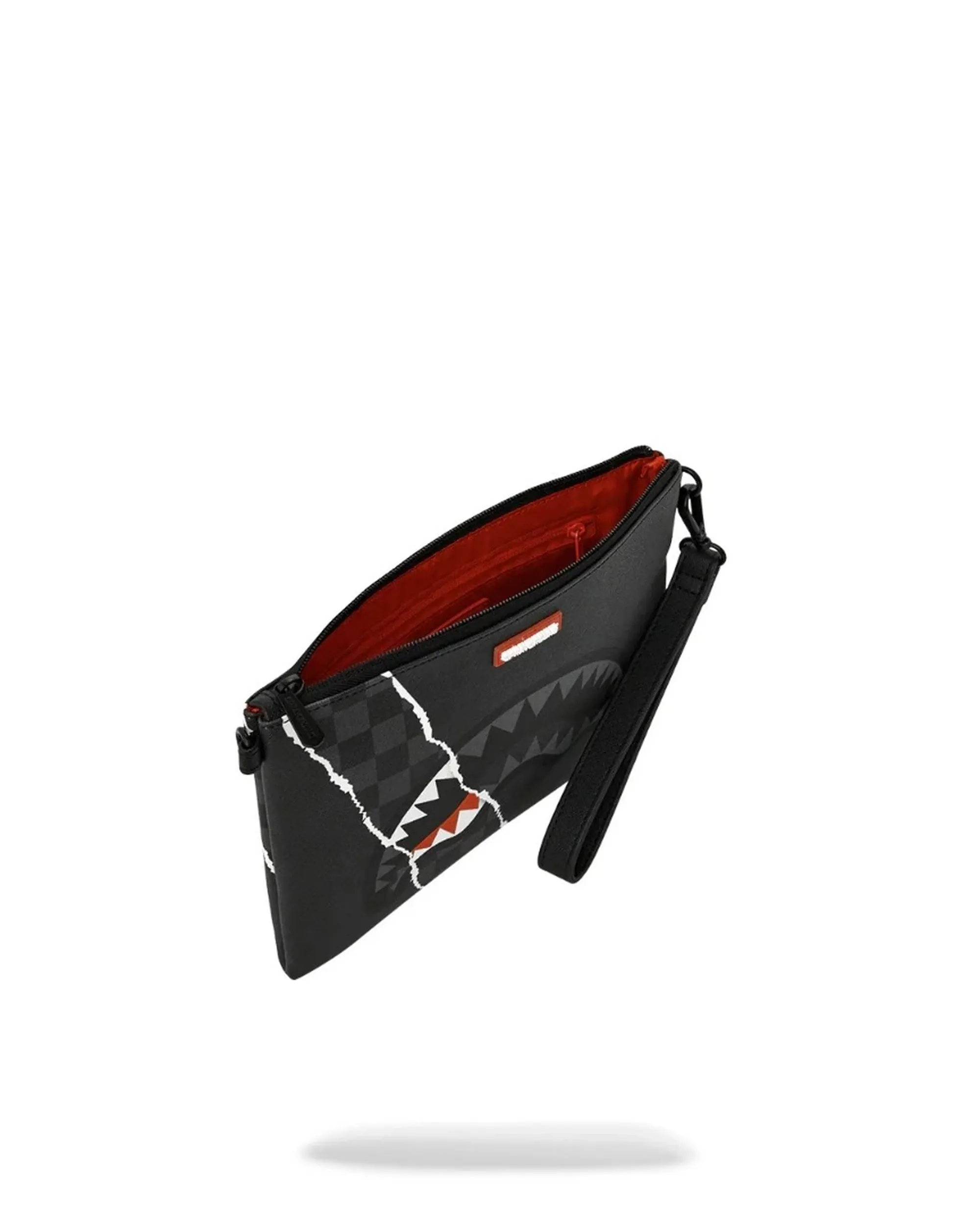 Sprayground B'Center Rip Revealing Gray Check Crossover Clutch' Black 910B9350Nsz 188753