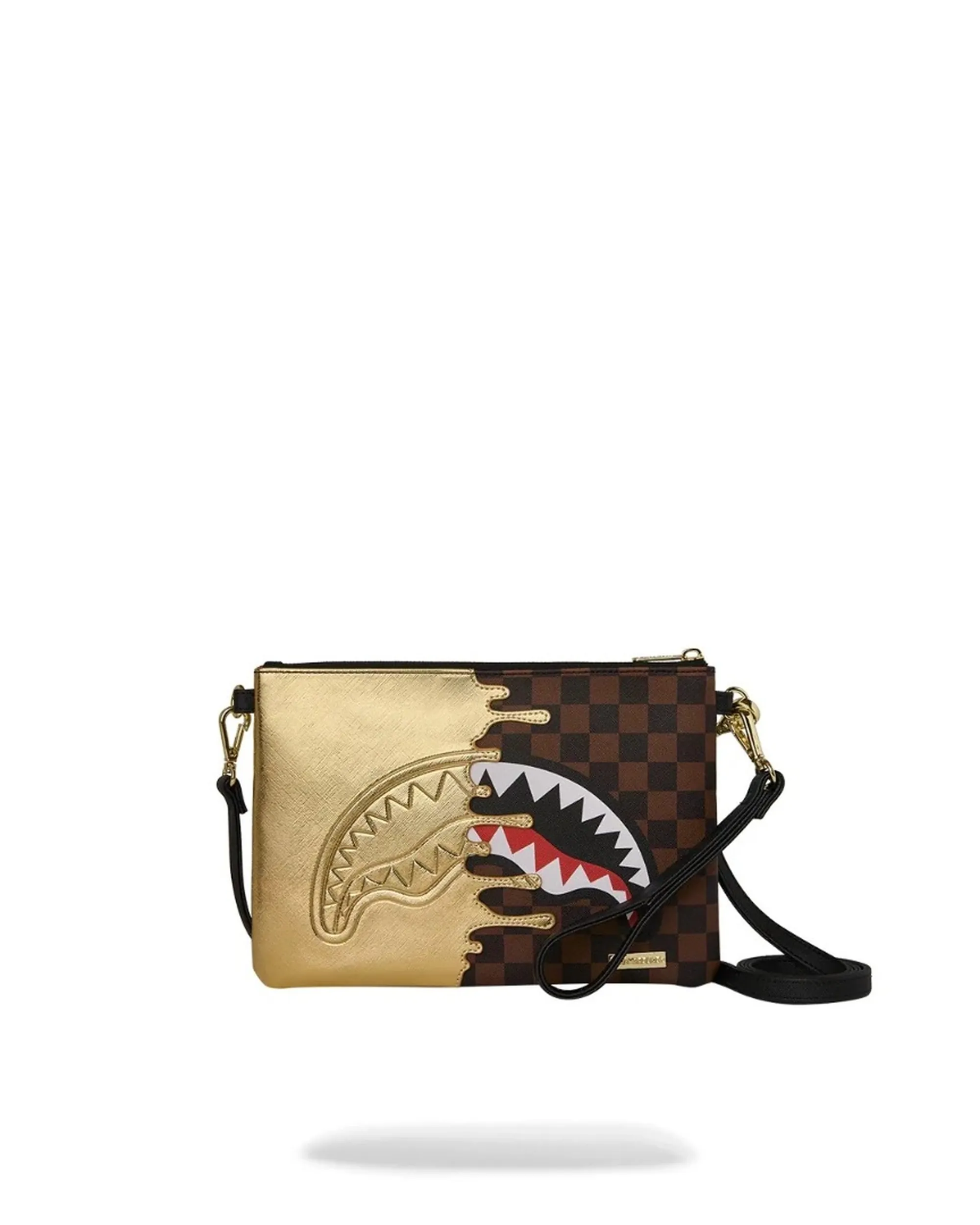 Sprayground B'Sharks In Paris Gold Drip Crossover Clutch' Brown 910B9344Nsz 188741