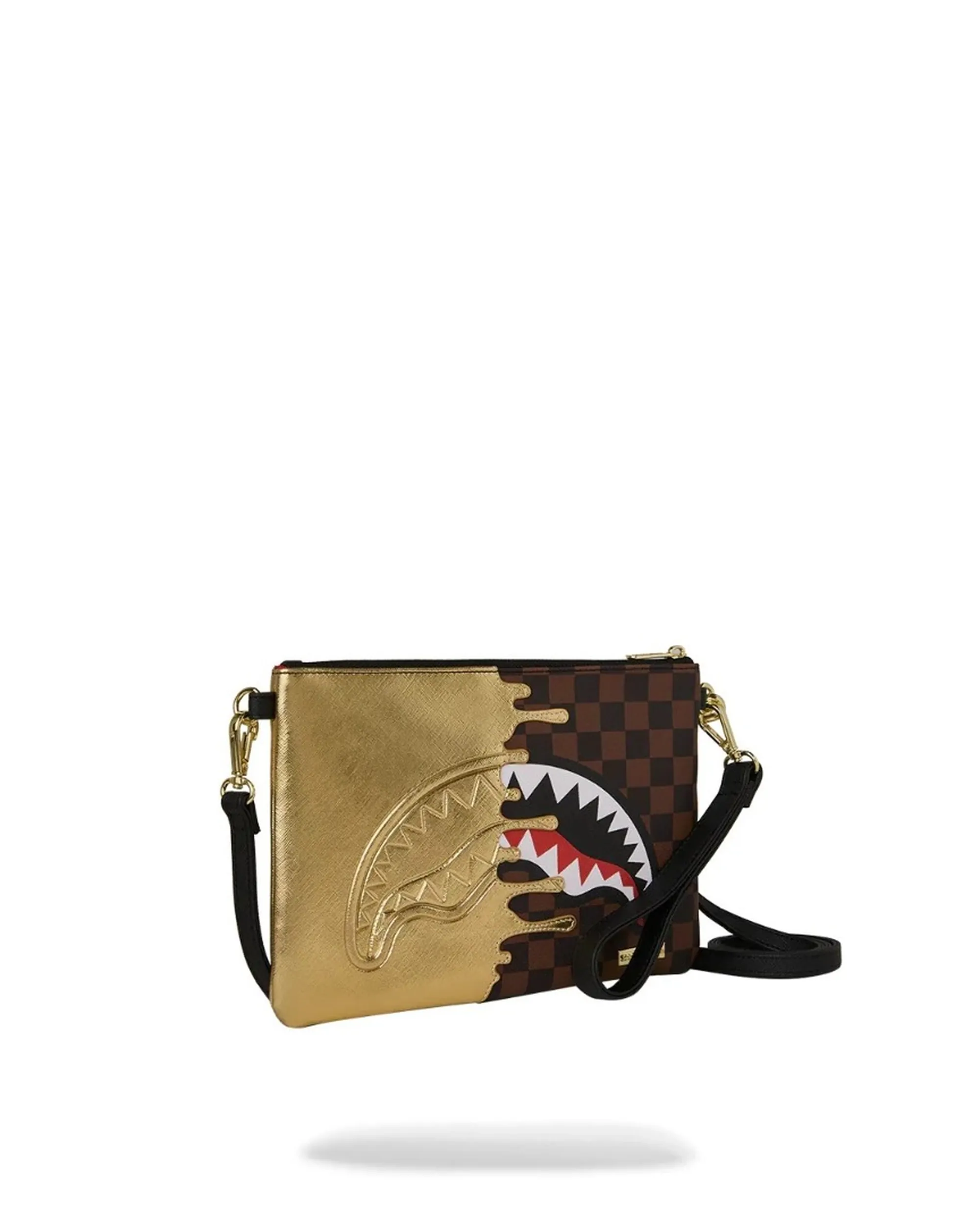 Sprayground B'Sharks In Paris Gold Drip Crossover Clutch' Brown 910B9344Nsz 188742