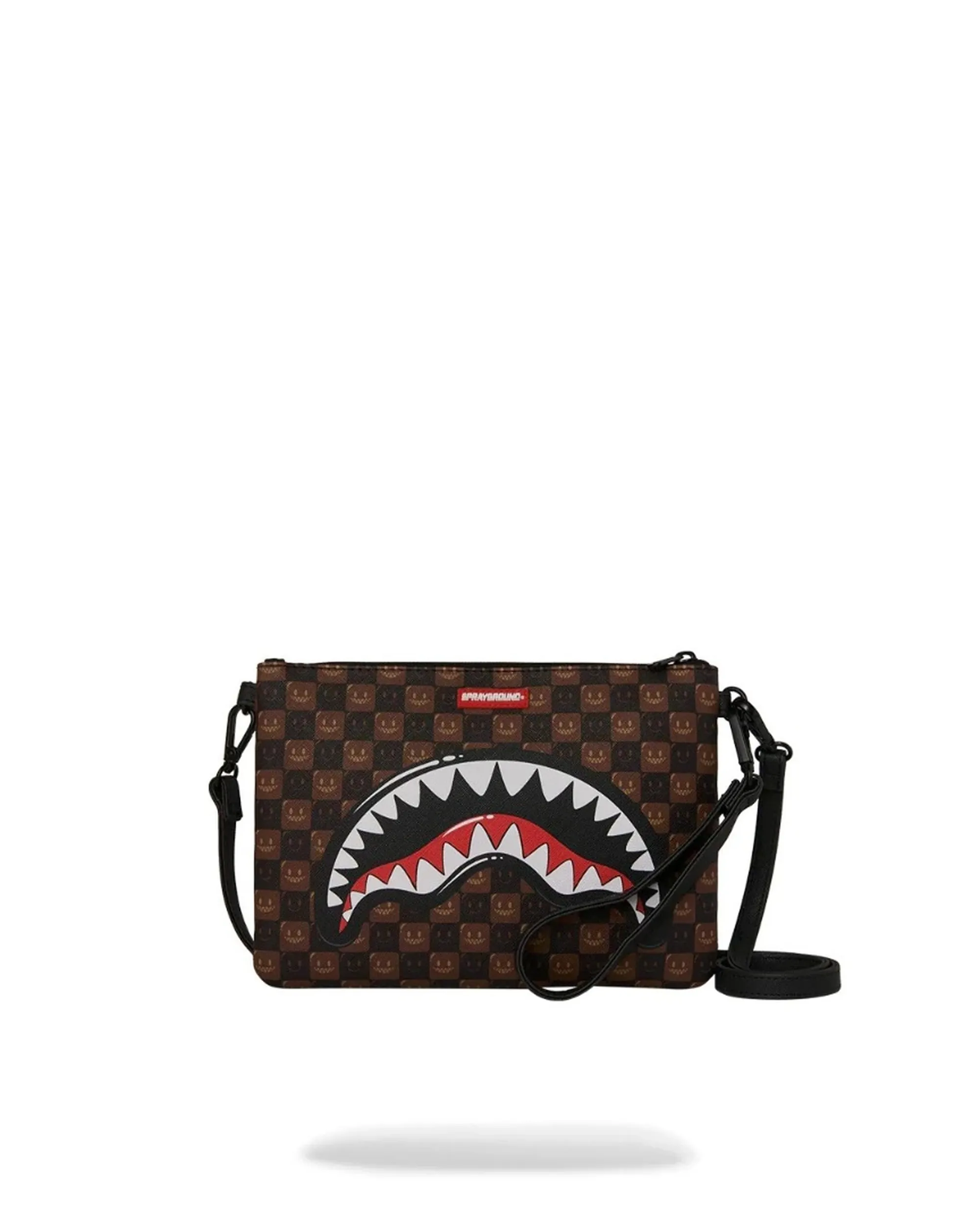 Sprayground B'Sharks In Paris Wtf Bubble Brown Check Crossover Clutch' Brown 910B9307Nsz 188769