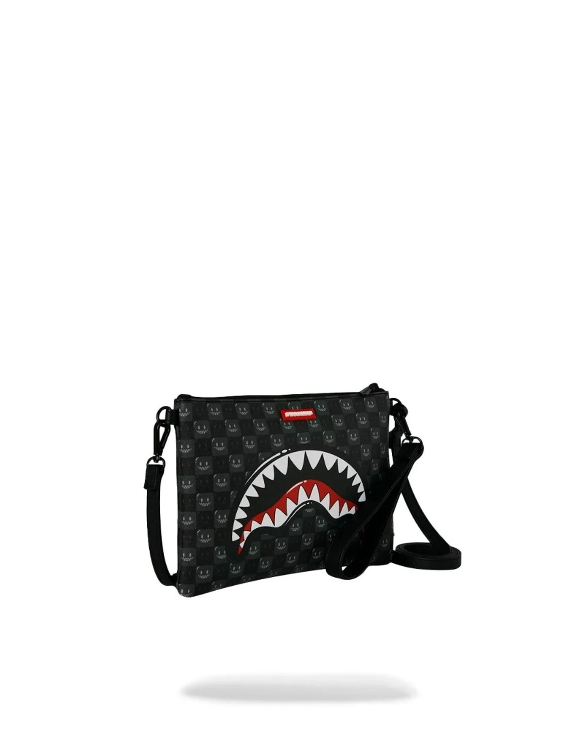 Sprayground Pochette Sharks In Paris Wtf Bubbly Black Check Nero 910B9318Nsz 188775