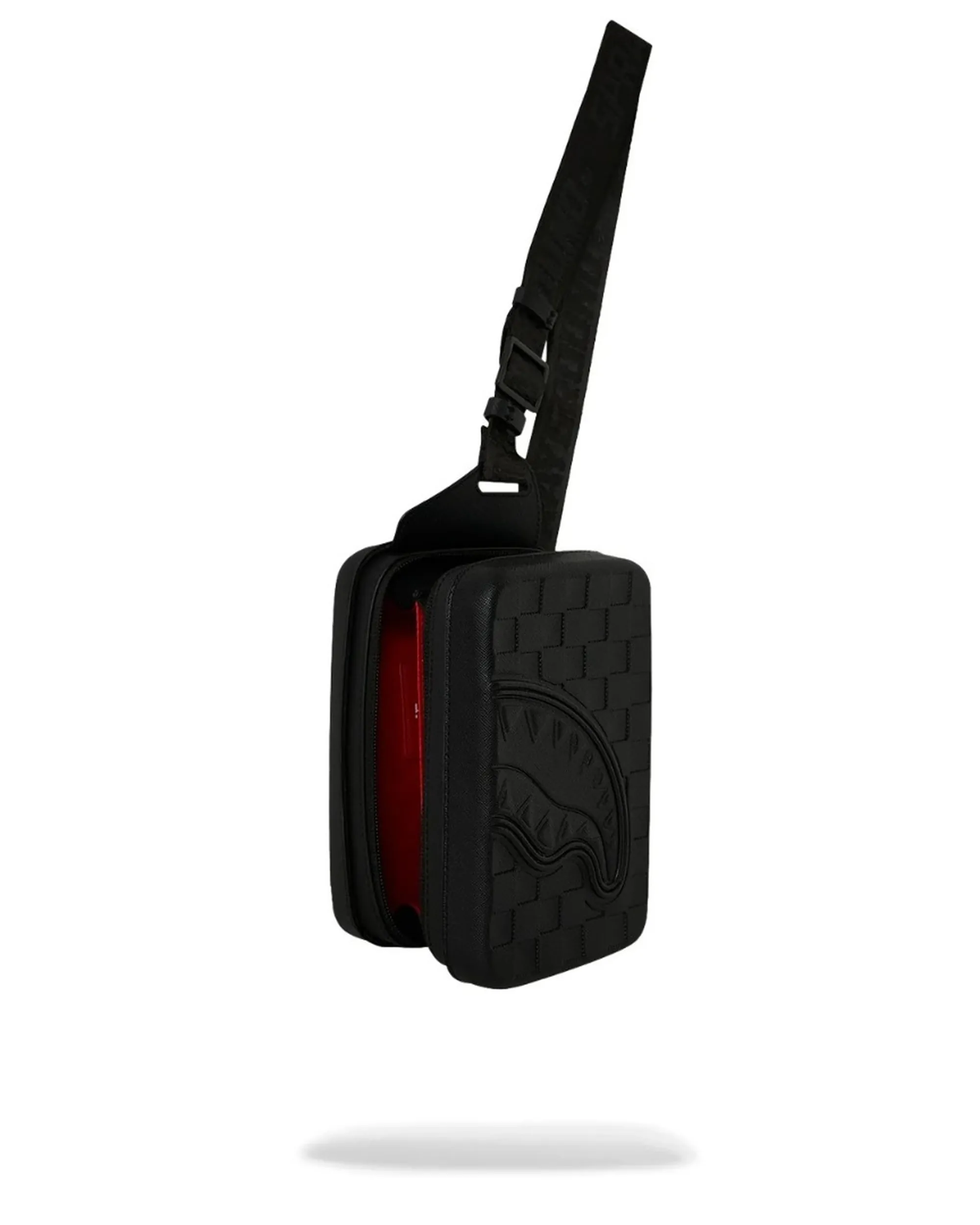 Sprayground B'Raised Check Hard Shell Sling' Black 910B9557Nsz 188748