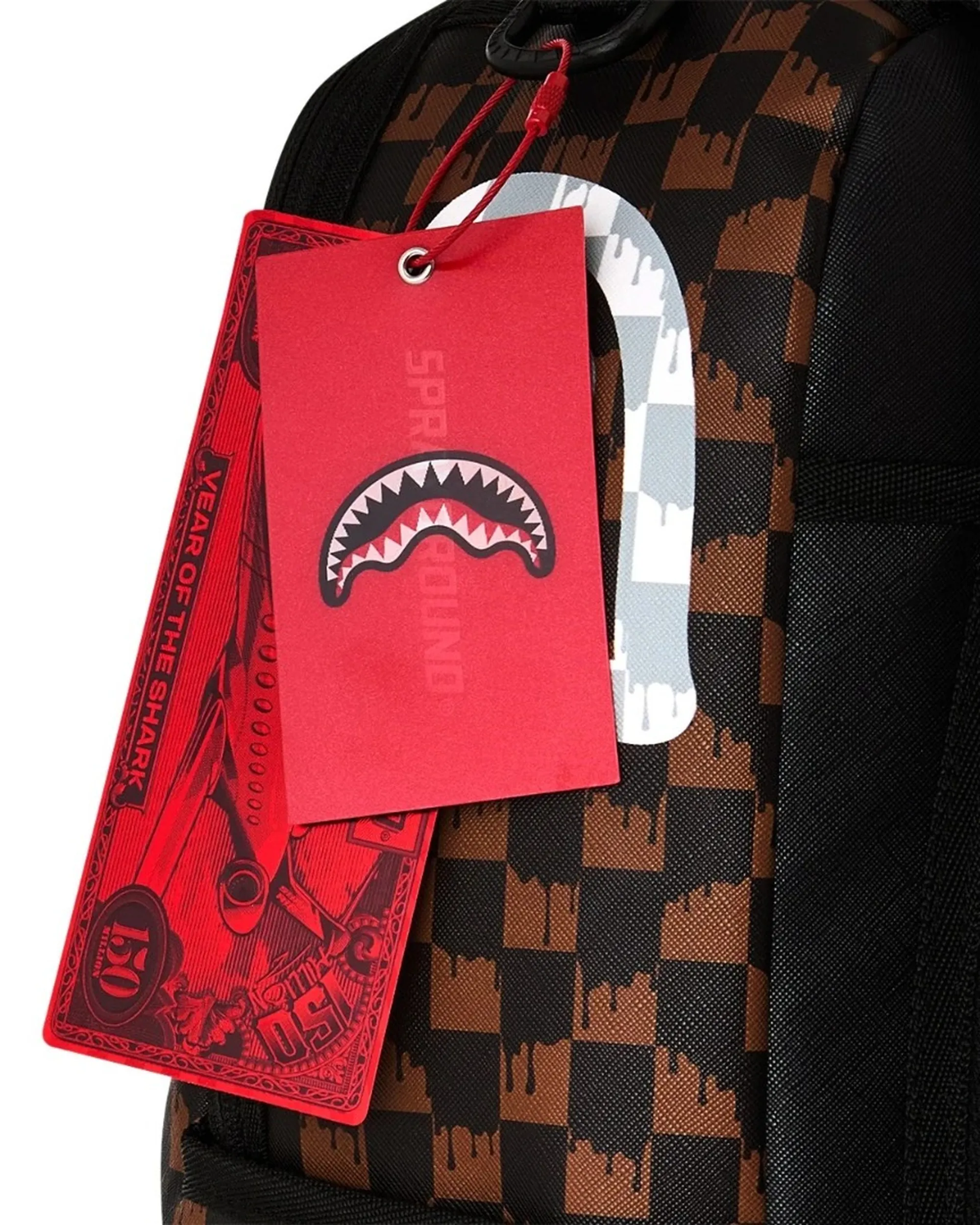 Sprayground Zaino Brown And Cream Drip Check Shark Marrone 910B8552Nsz 186366