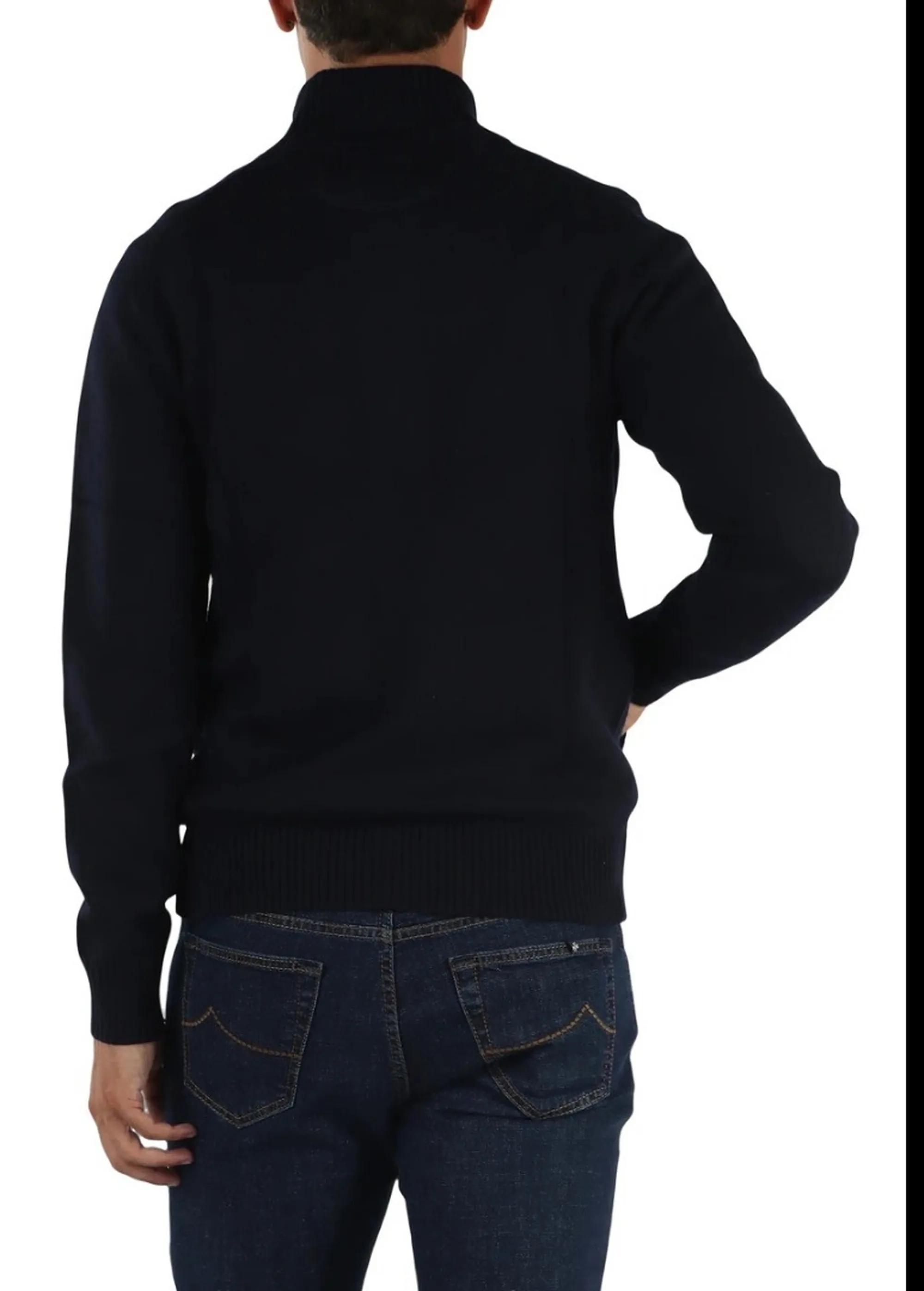 Sun 68 B'Cardigan Buttons Warm Wool' Blu K46113 196008