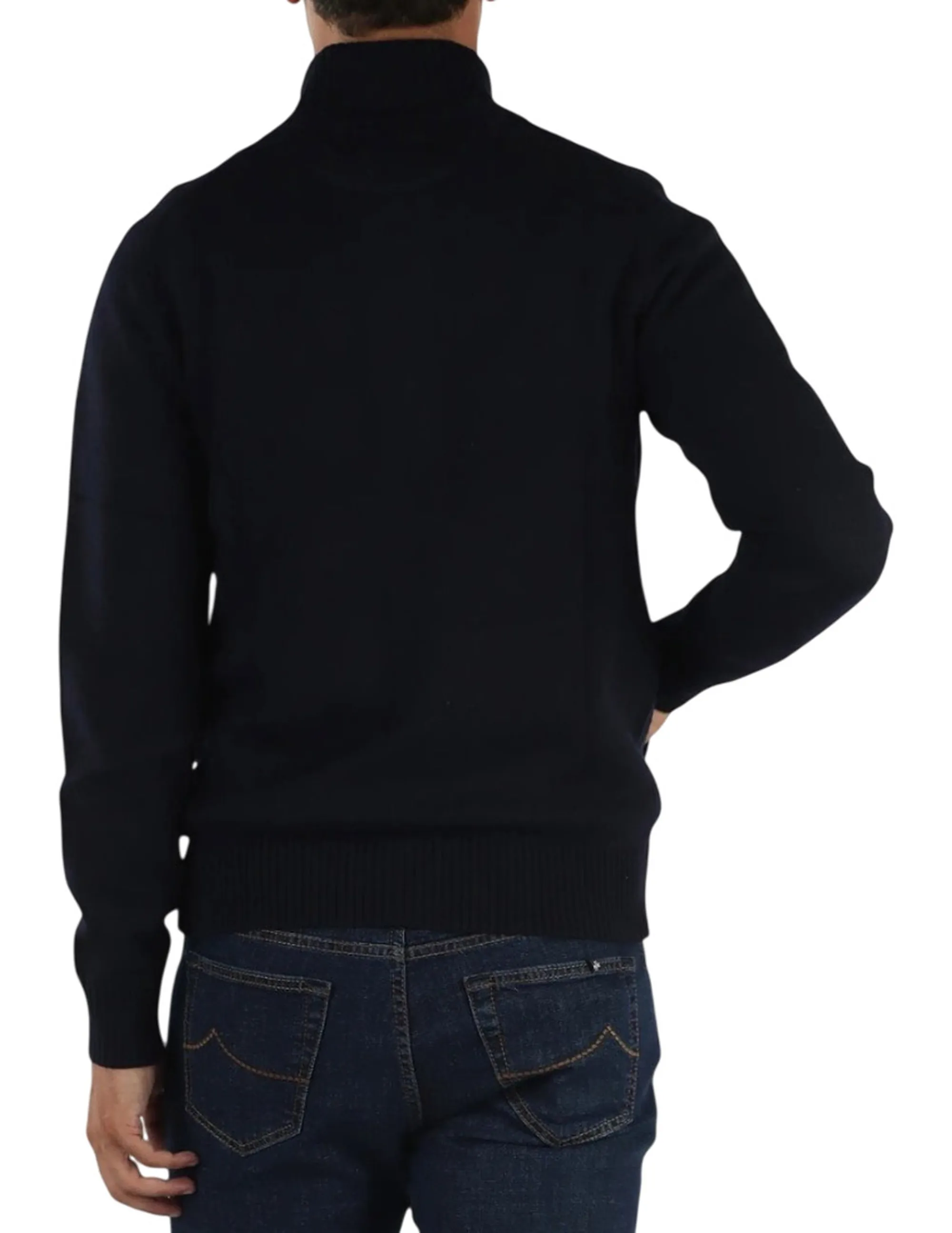 Sun 68 B'Cardigan Buttons Warm Wool' Blu K46113 196128