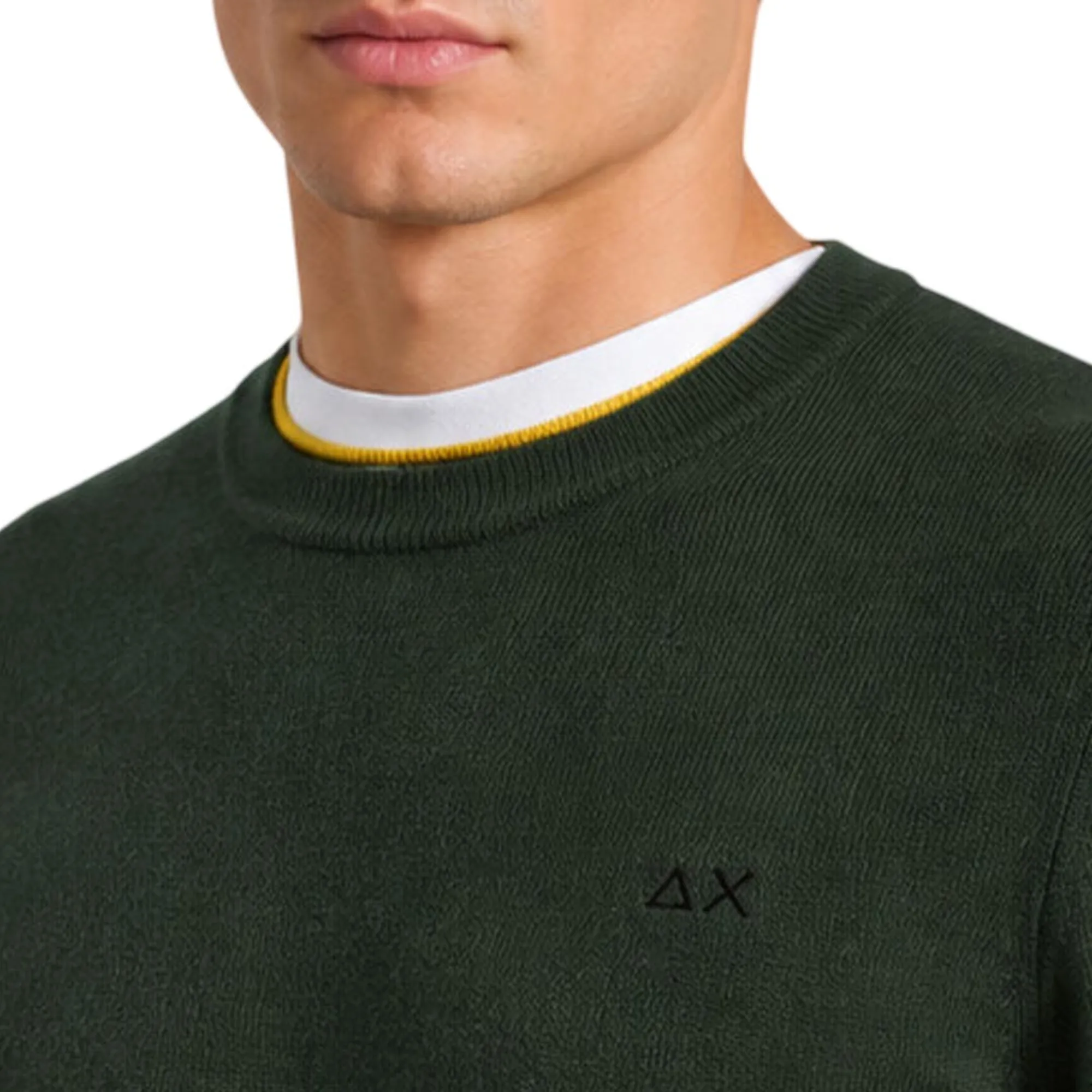 Sun 68 Maglia Basic Verde Scuro K46101 201901