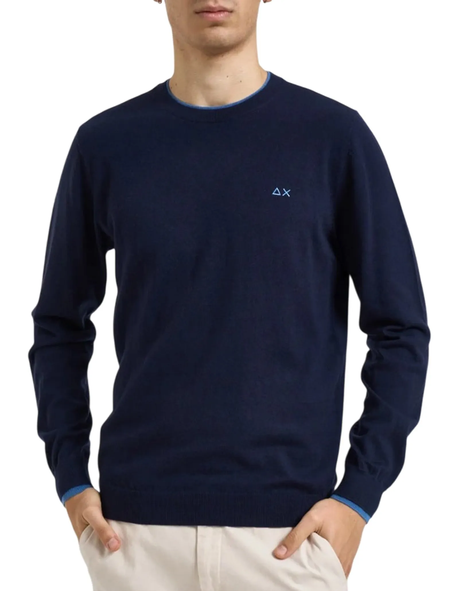 Sun 68 Maglia Double Rib Blu K46159 196111