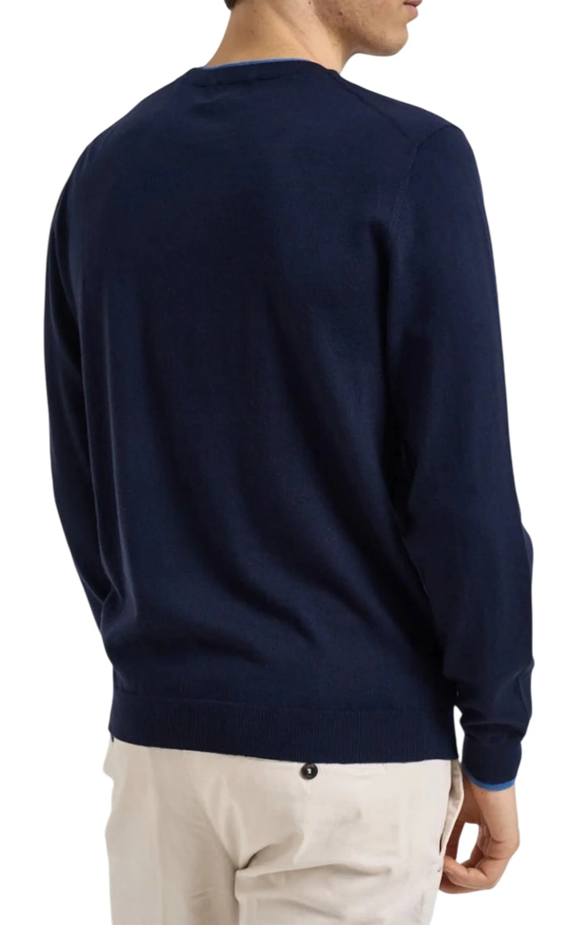 Sun 68 B'Double Rib Sweater' Blu K46159 196112