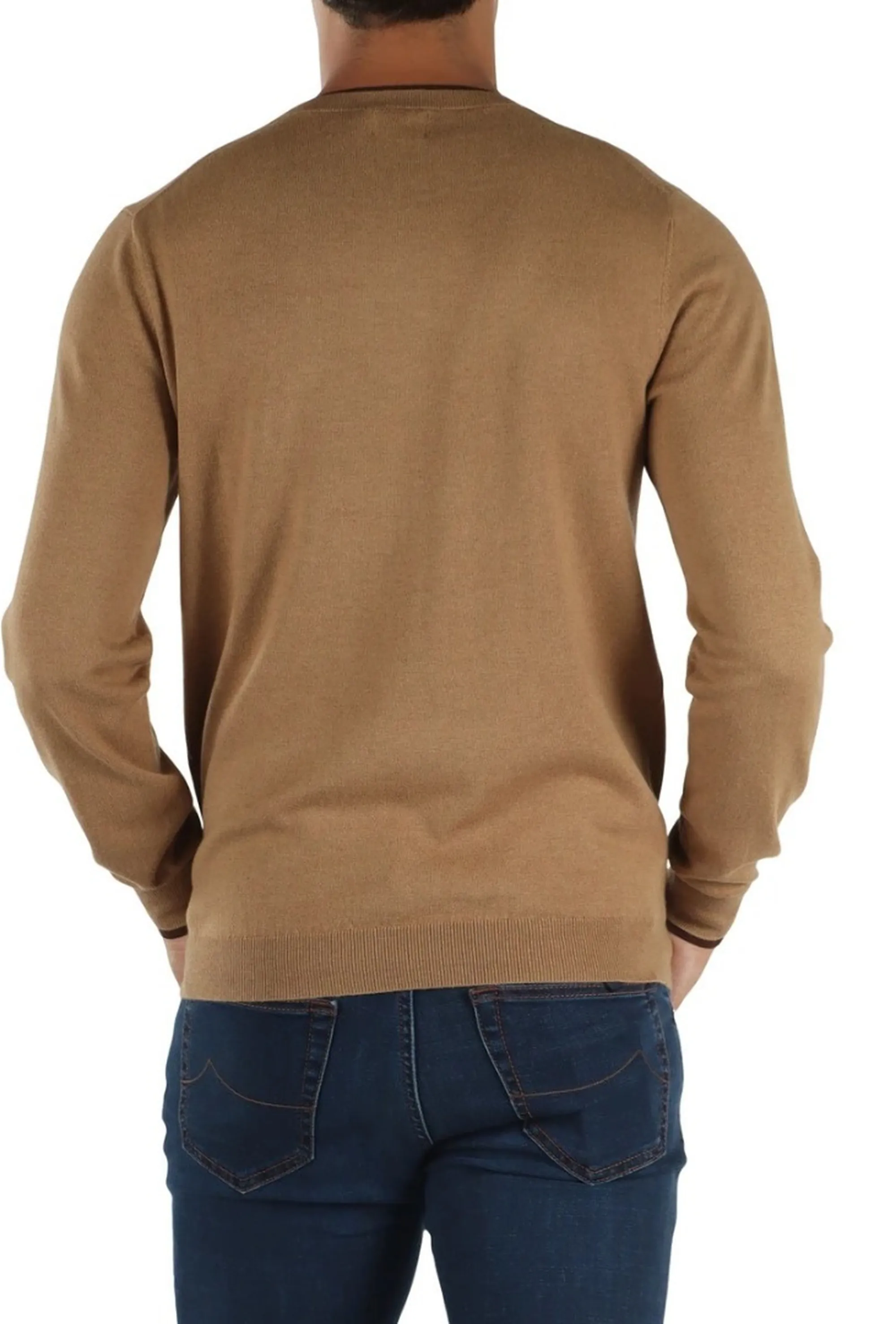 Sun 68 B'Double Rib Sweater' Camel K46159 196028
