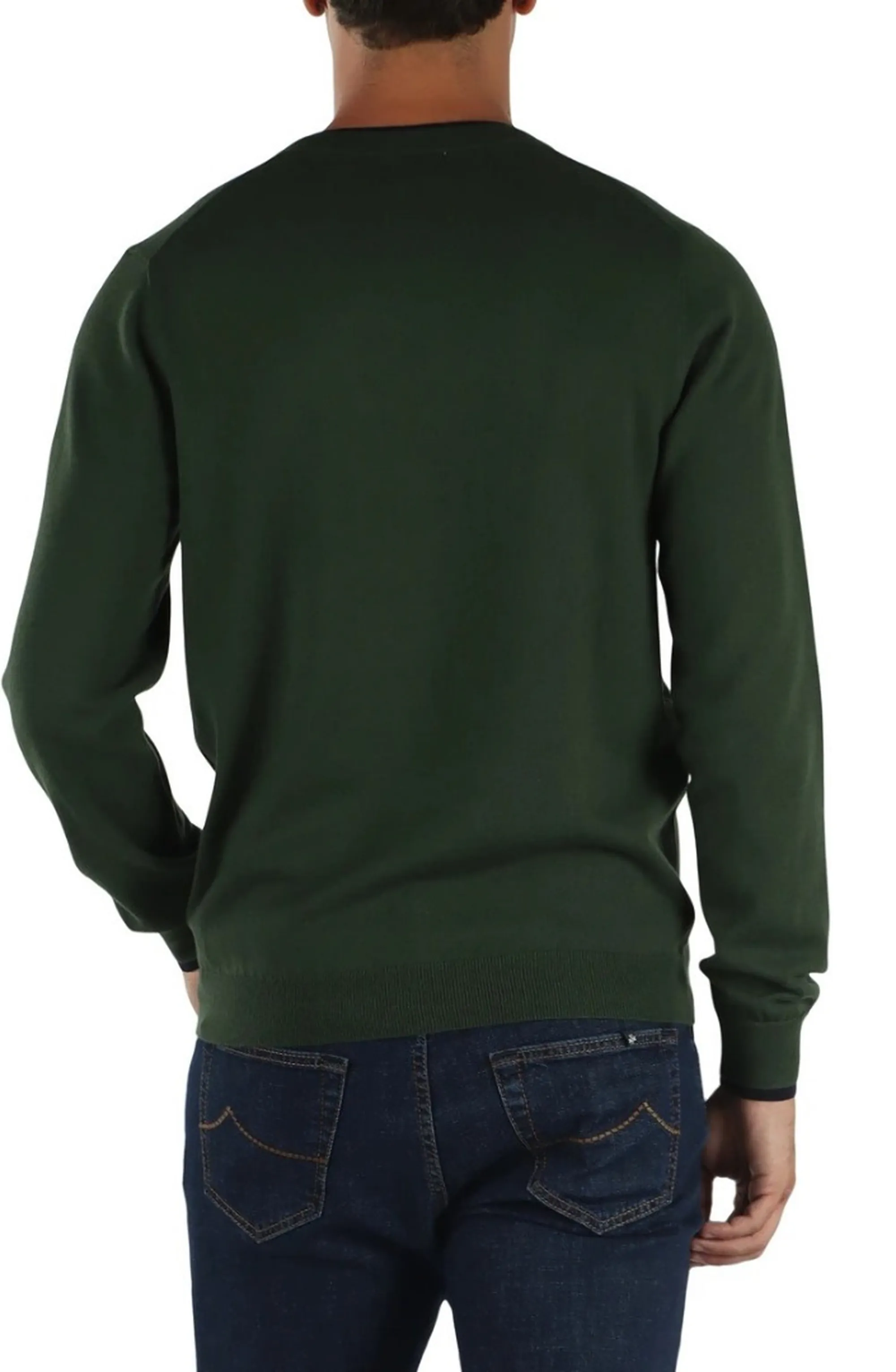 Sun 68 B'Double Rib Sweater' Dark Green K46159 196024