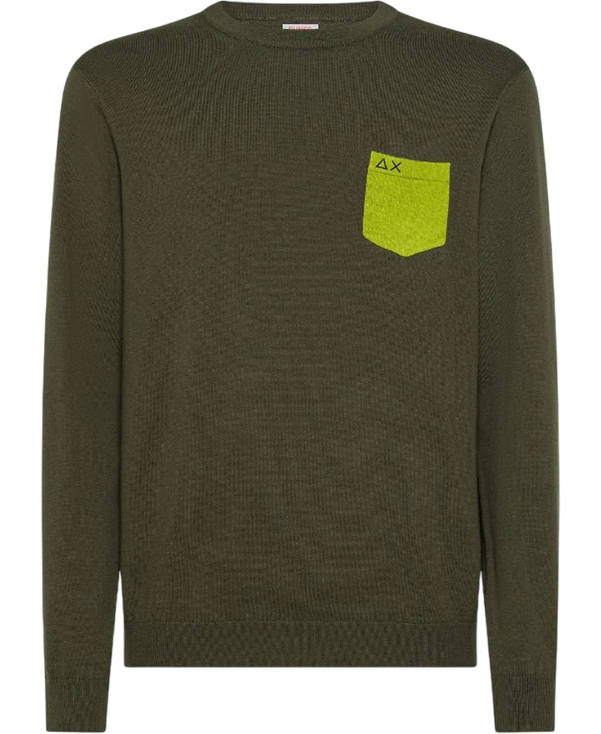 Sun 68 Maglia Elbow And Pocket Contrast Militare K45147 167796