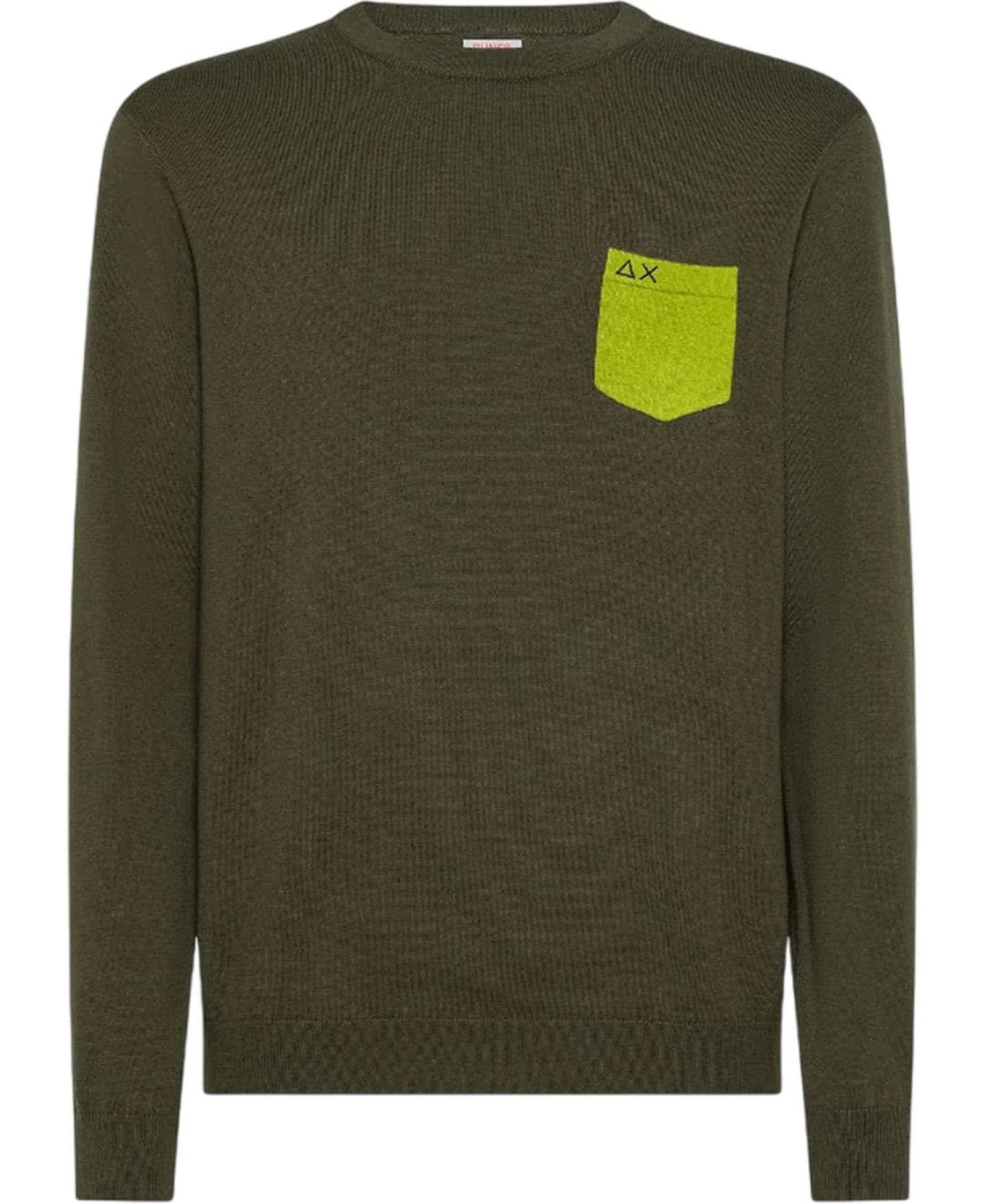 Sun 68 Maglia Elbow And Pocket Contrast Militare K45147 167796