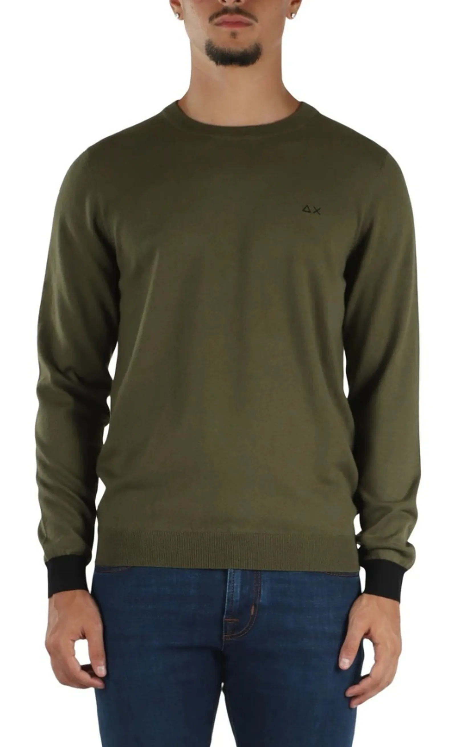 Sun 68 Maglia Elbow Contrast Militare K46160 196036