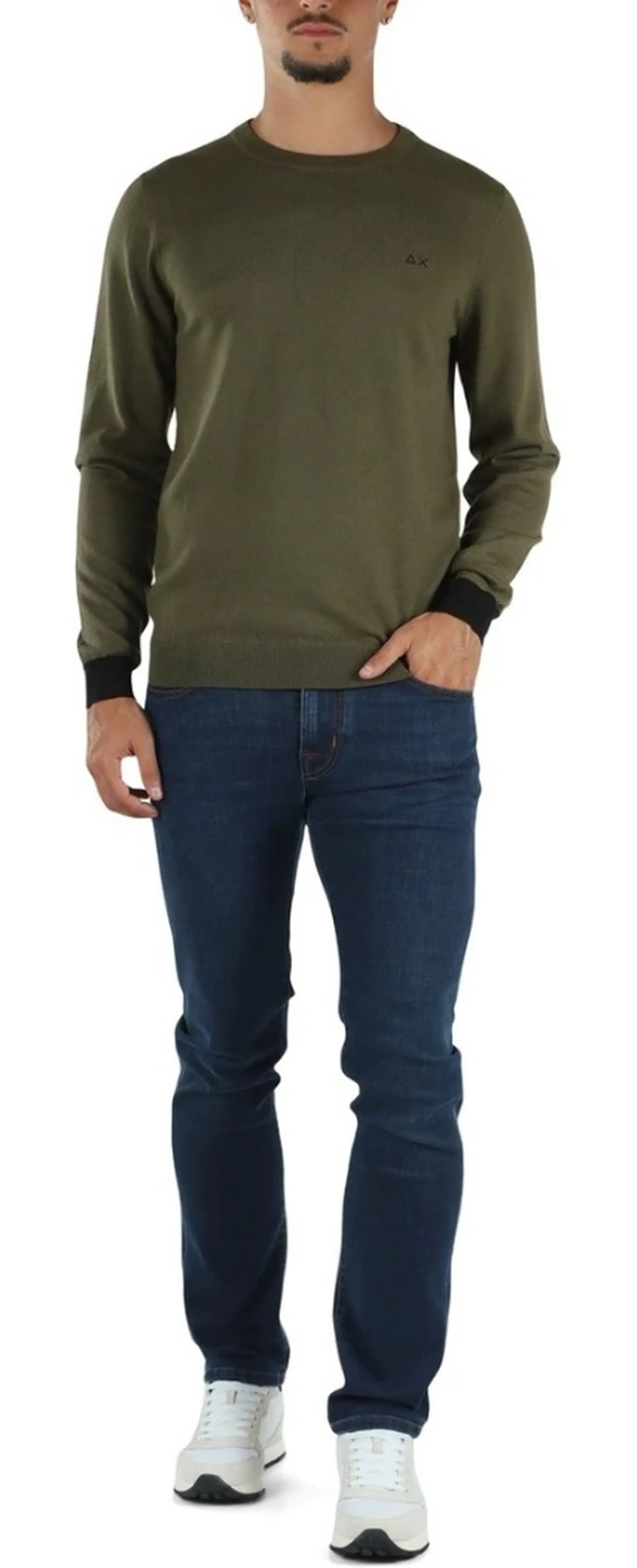 Sun 68 B'Elbow Contrast Jersey' Military K46160 196037