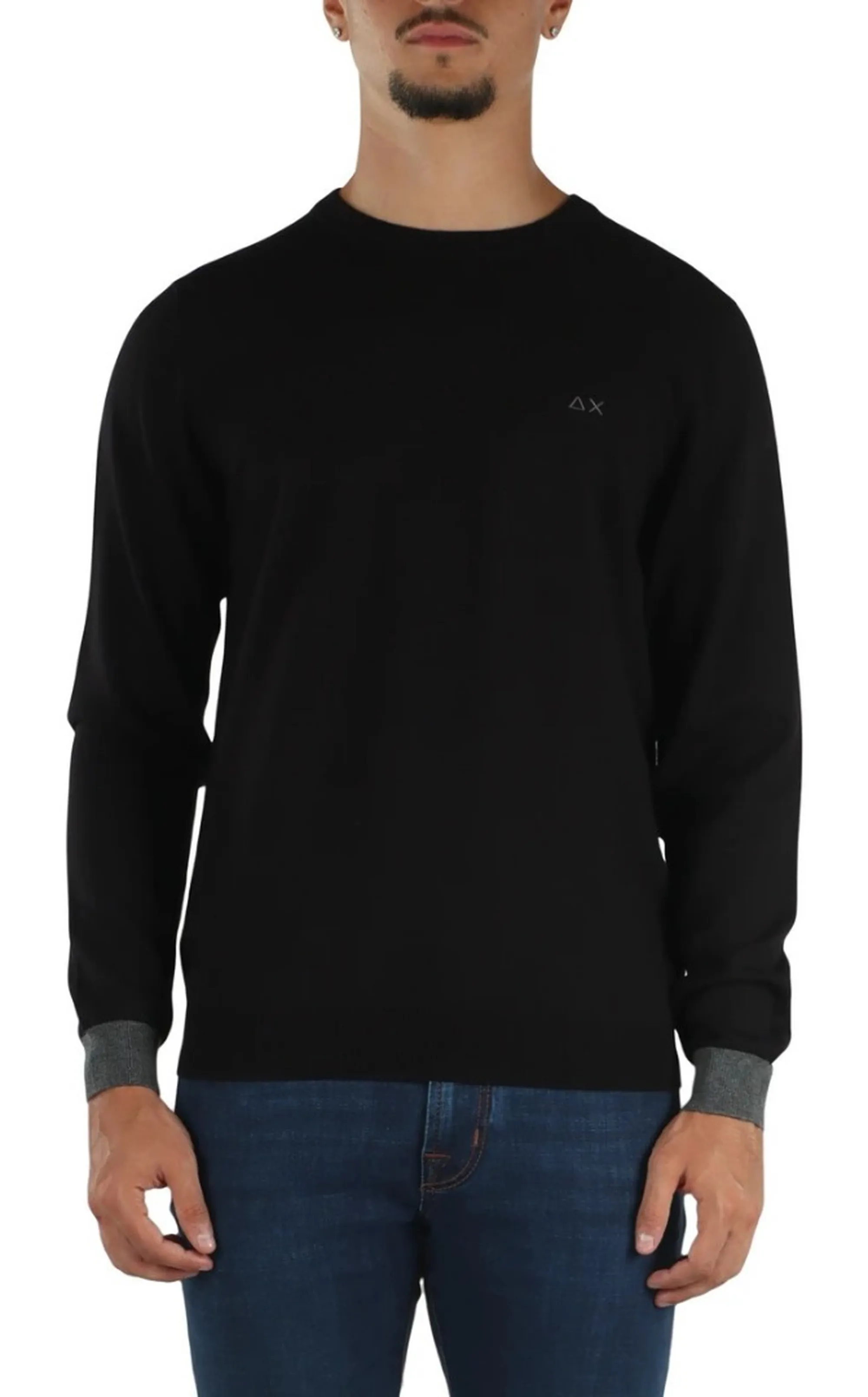 Sun 68 B'Elbow Contrast Jersey' Black K46160 196032