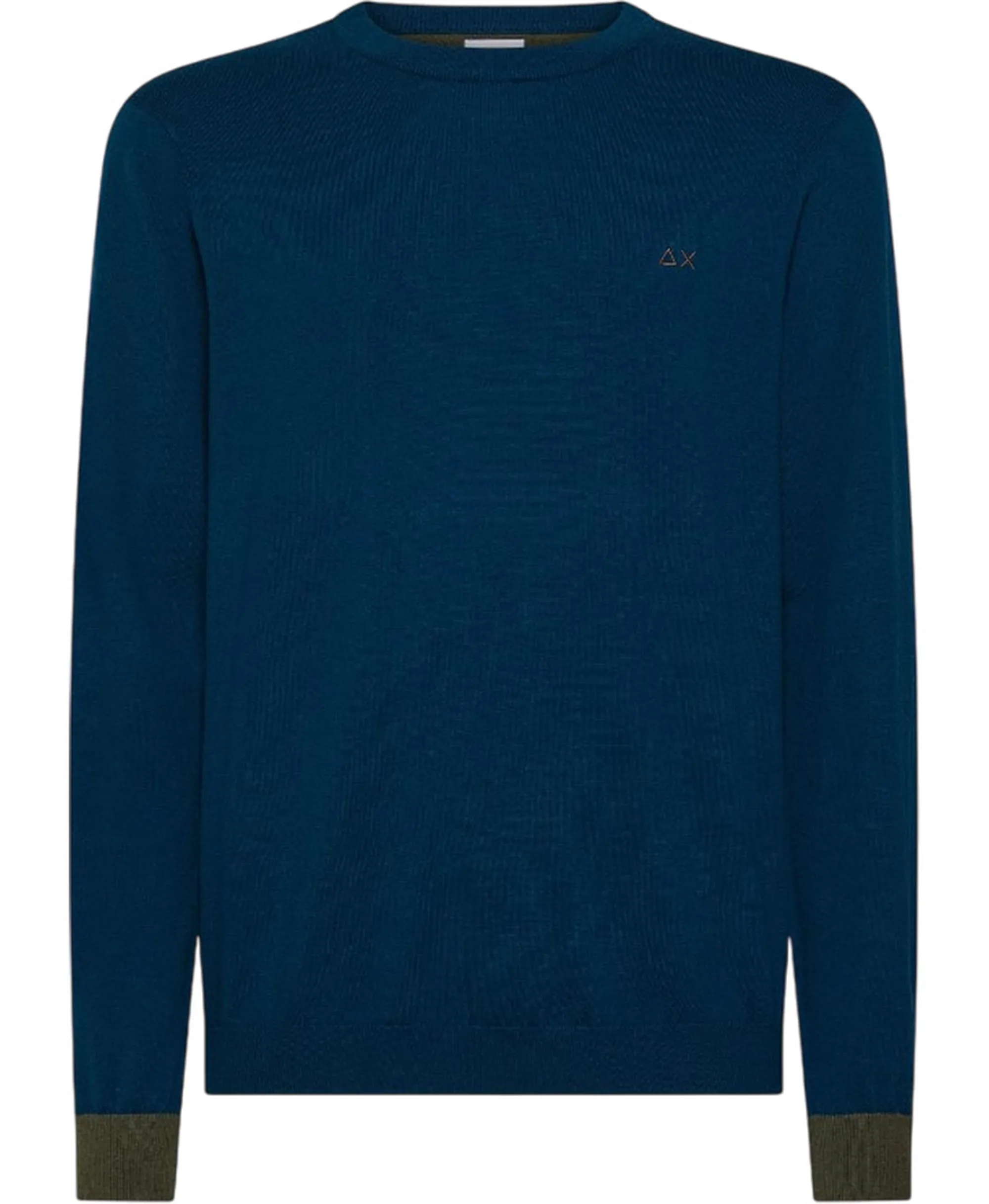 Sun 68 Maglia Elbow Contrast Petrolio K45143 167809