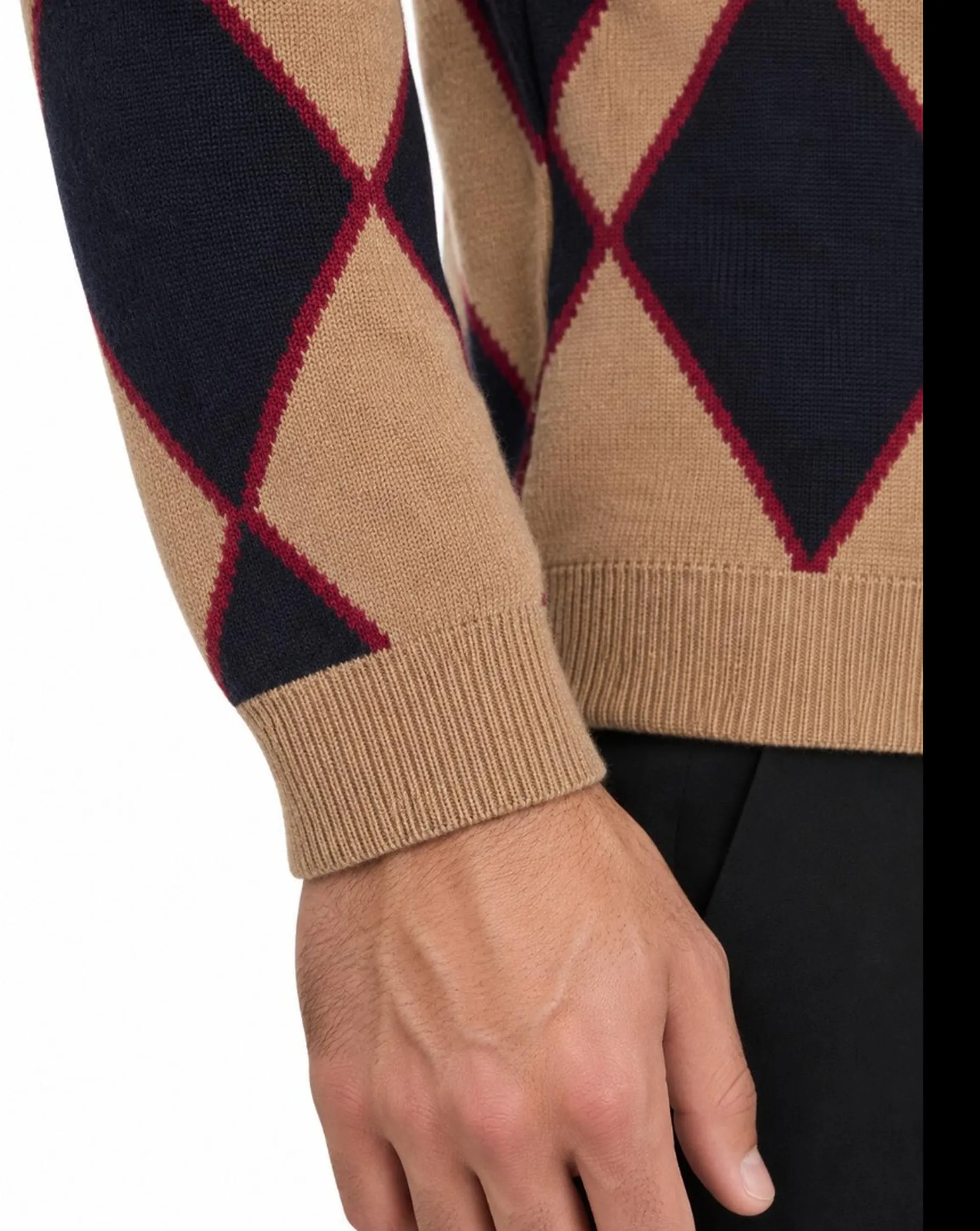 Sun 68 B'Round Argyle Sweater' Desert K43154 198856