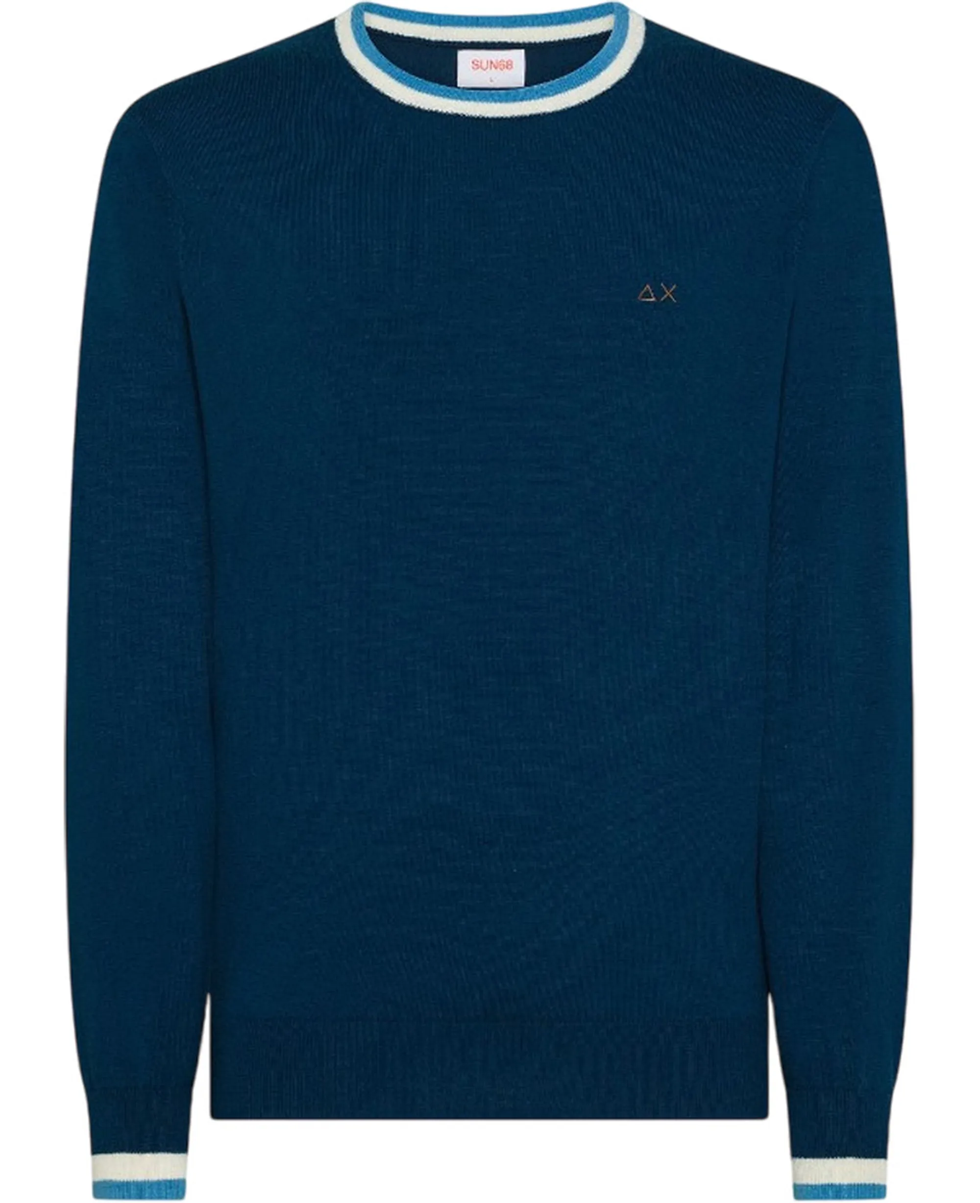 Sun 68 Maglia Stripes On Petrolio K45145 167790