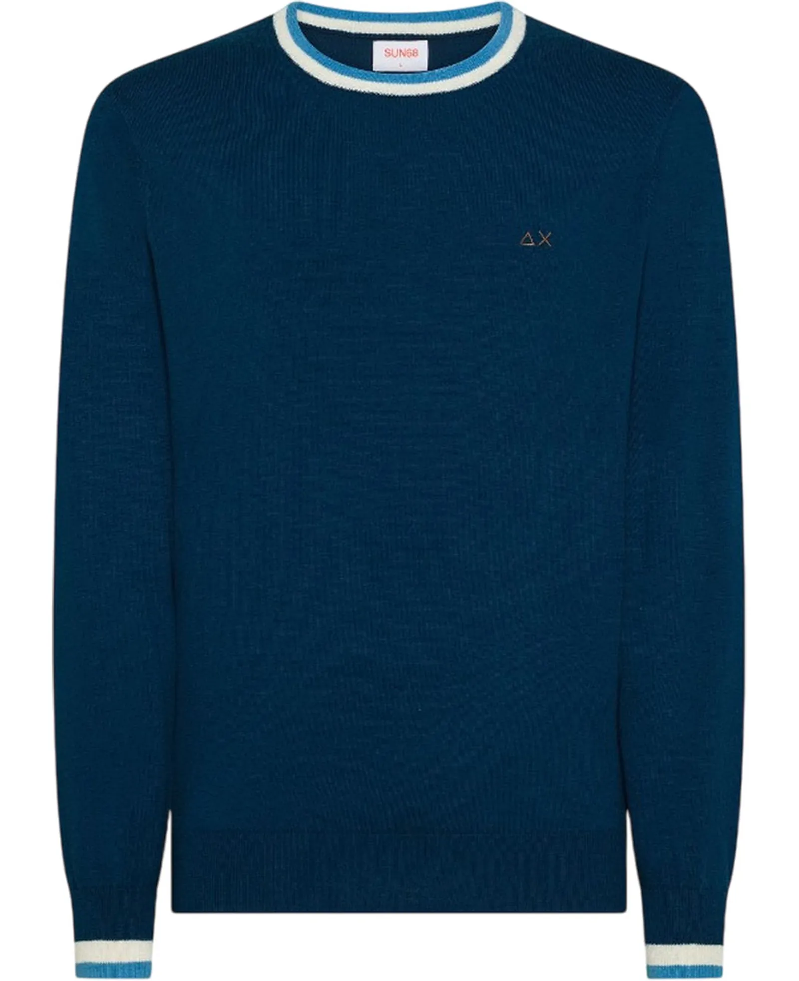 Sun 68 Maglia Stripes On Petrolio K45145 167790