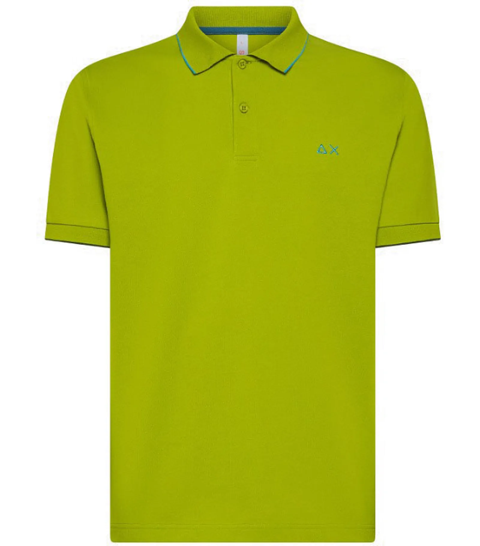 Sun 68 Polo Small Stripes On Collar S/S Oliva A35110 147685