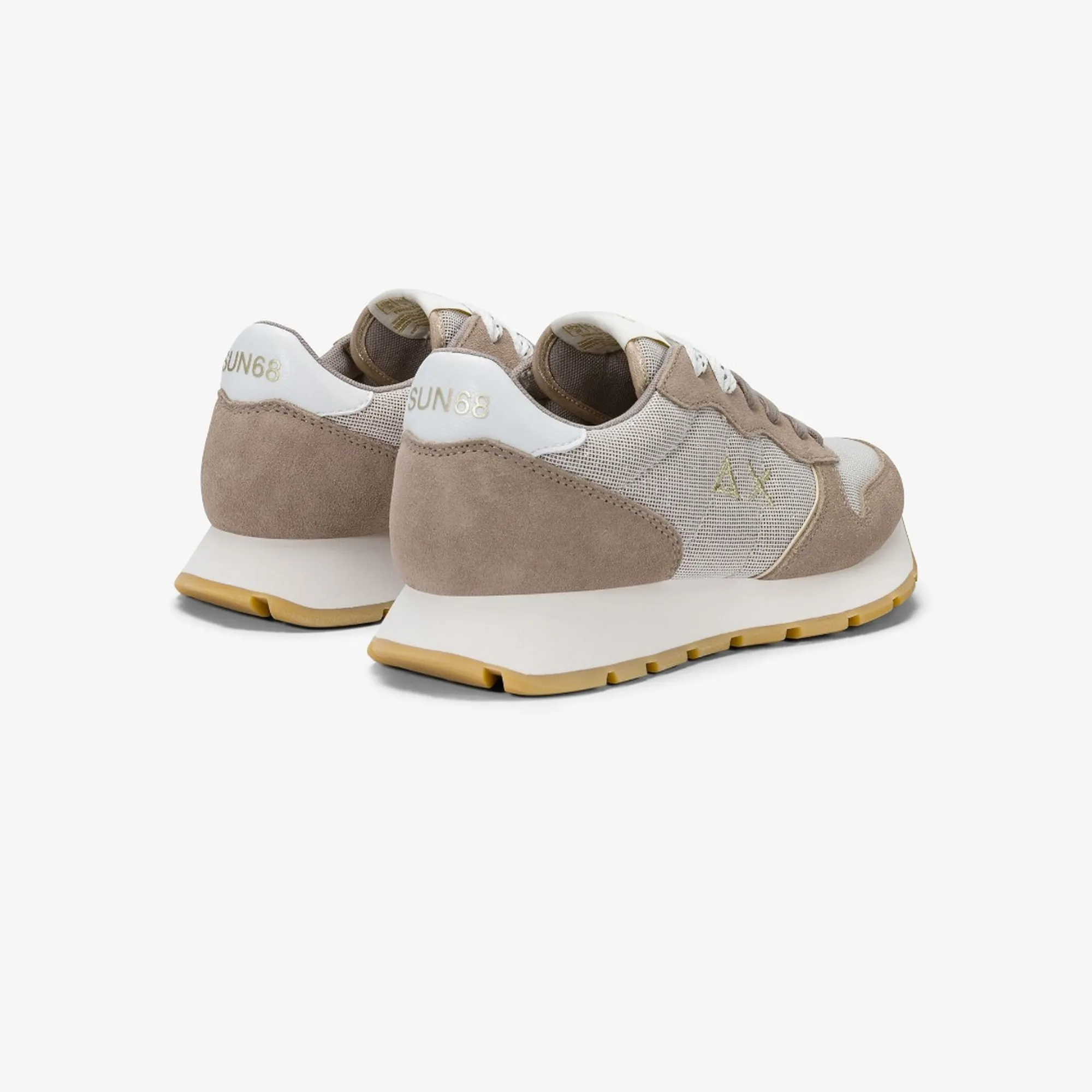 Sun 68 B'Sneakers Ally Glitter Textile' Beige Z36203 175511