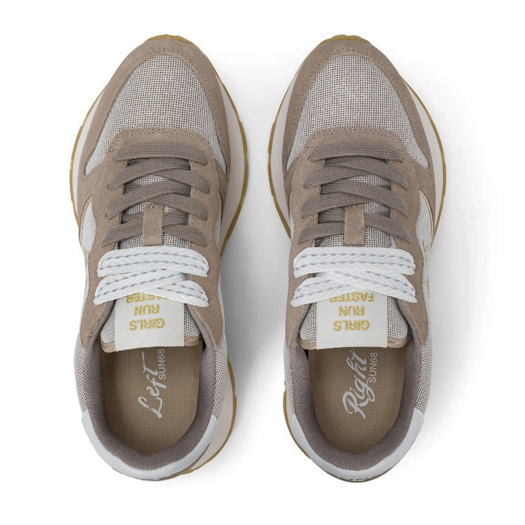 Sun 68 Sneakers Ally Glitter Textile Beige Z36203 175545