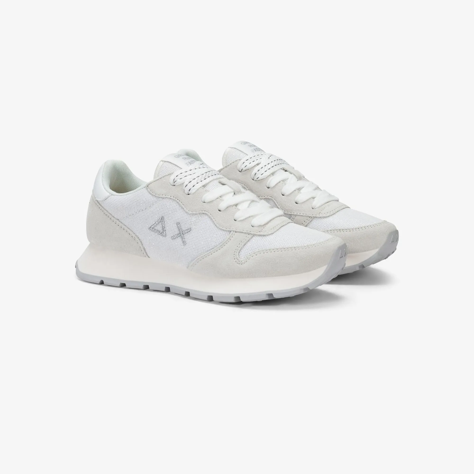 Sun 68 B'Sneakers Ally Glitter Textile' White Z36203 175502