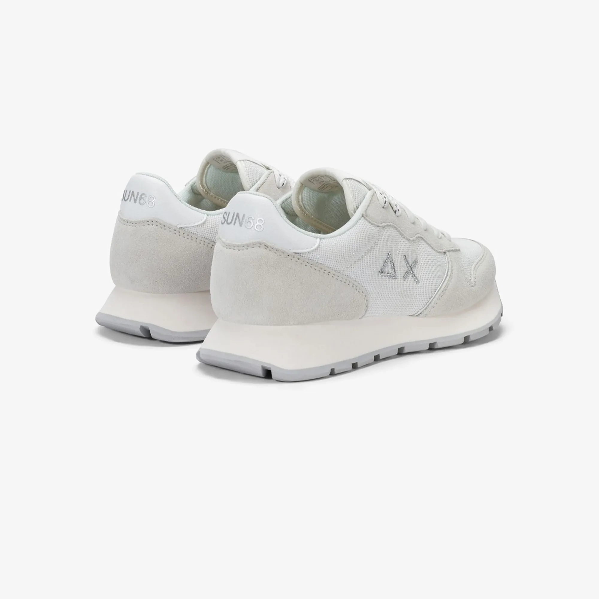 Sun 68 B'Sneakers Ally Glitter Textile' White Z36203 175503