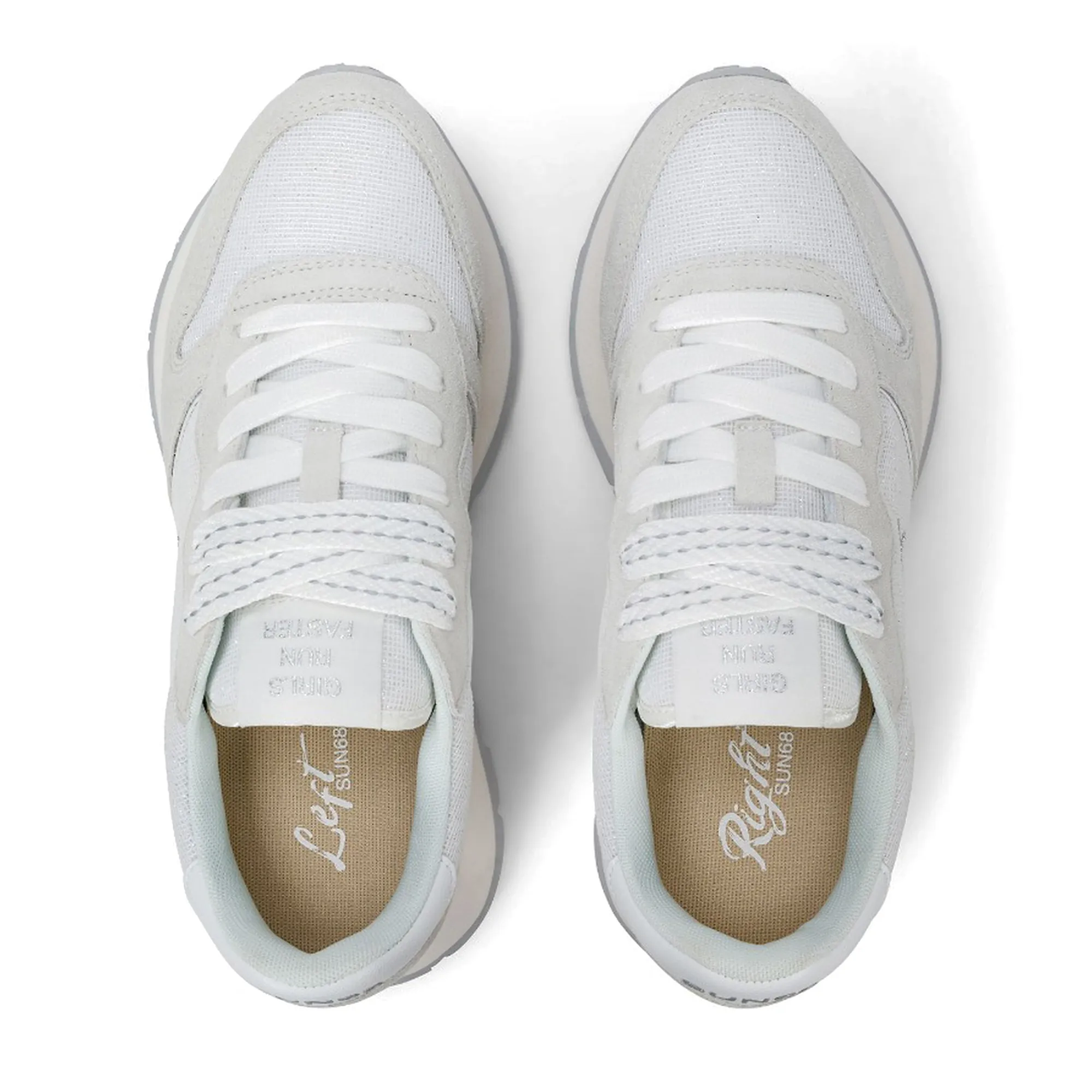 Sun 68 Sneakers Ally Glitter Textile Bianco Z36203 175553