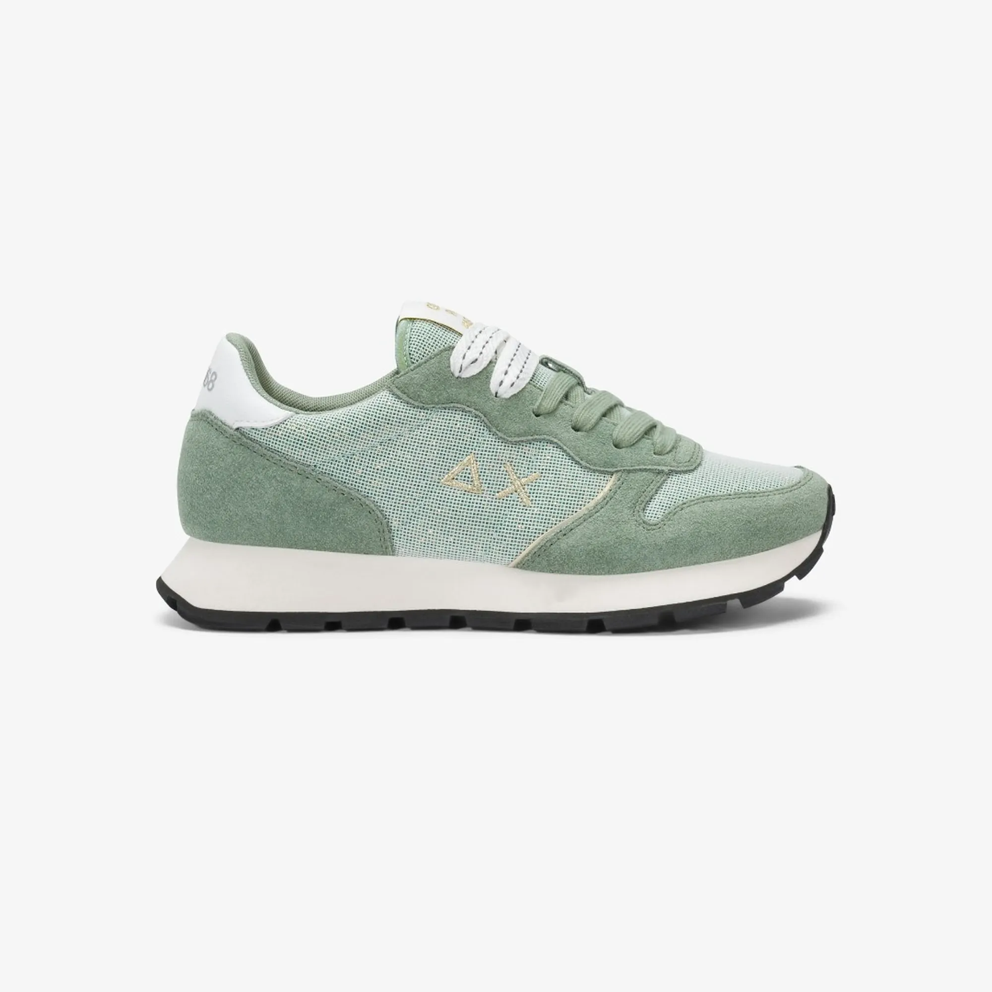 Sun 68 B'Sneakers Ally Glitter Textile' Sage Green Z36203 175505
