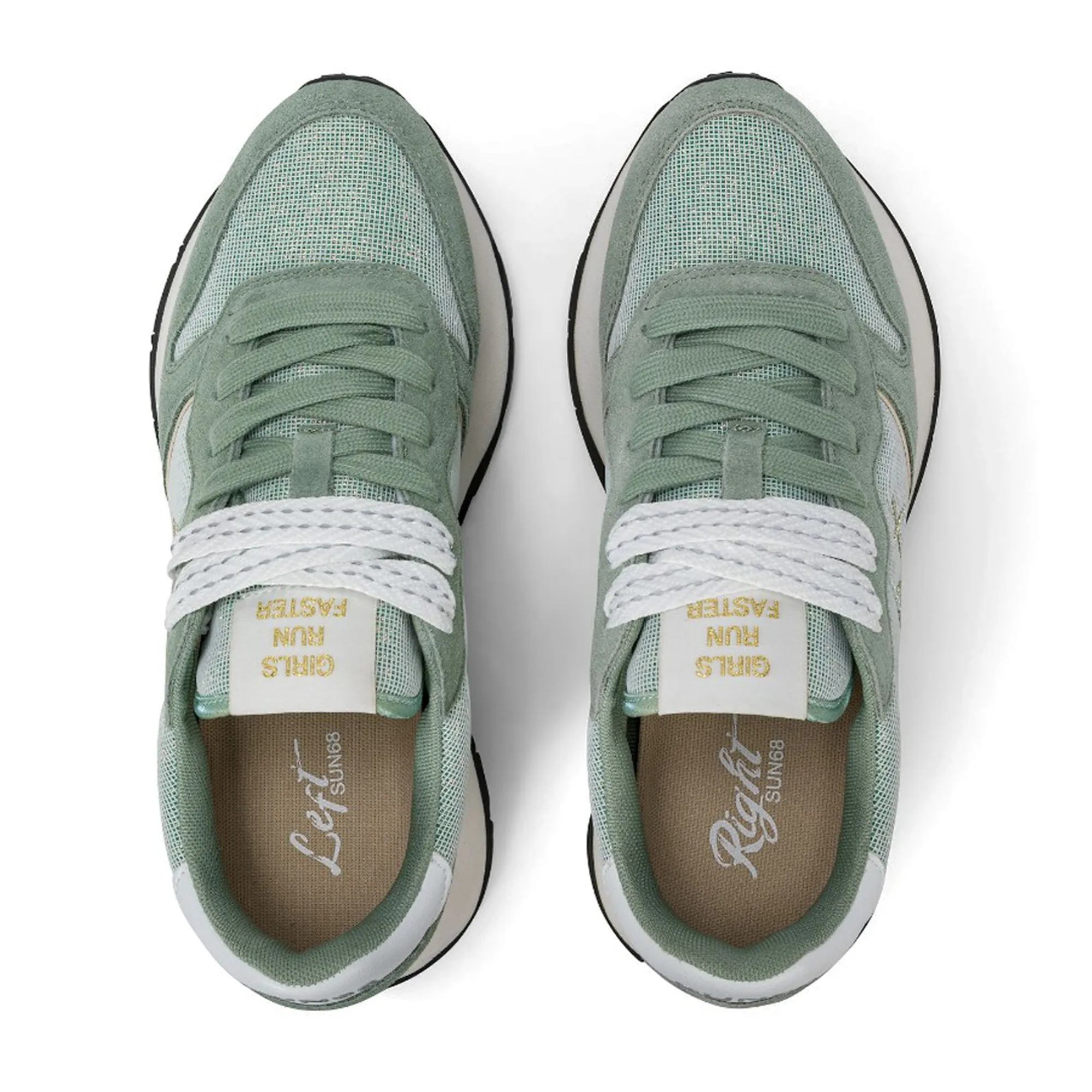 Sun 68 Sneakers Ally Glitter Textile Verde Salvia Z36203 175549
